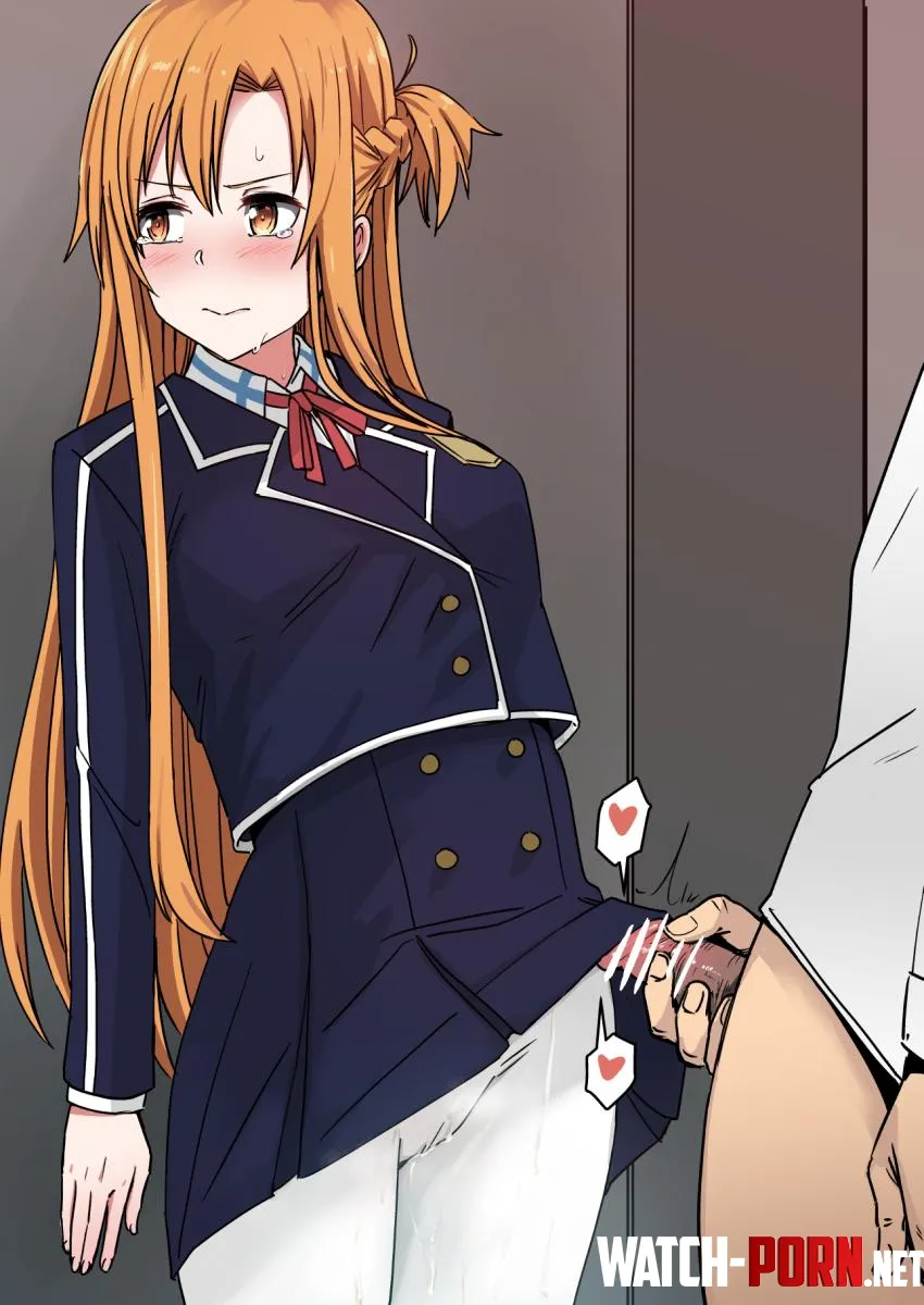 asuna helping kiritos friend release his pain irl while hes doing a quest in sao by su77ocatio6
