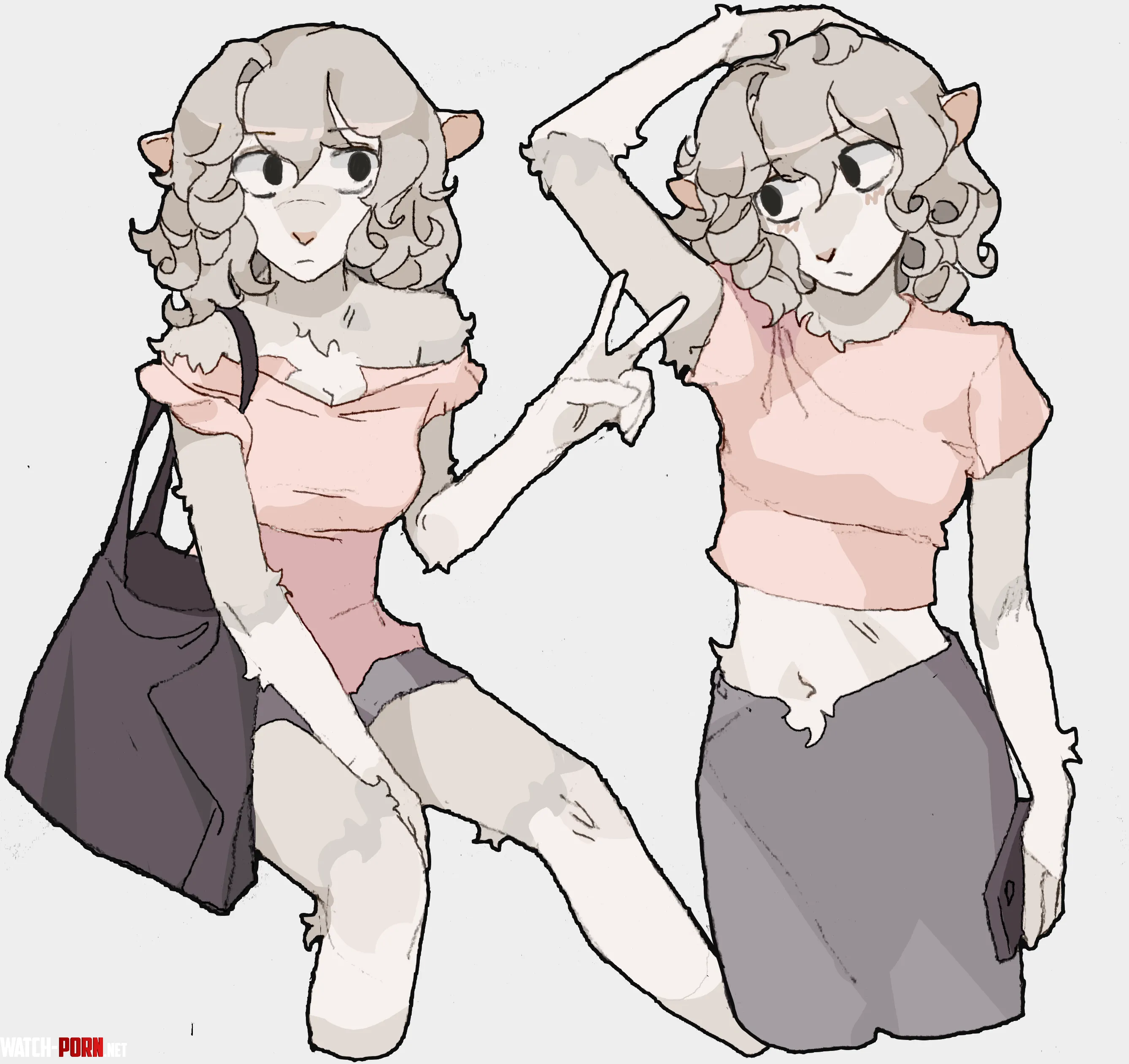 sheep girl by HeadHonchkrowRemi