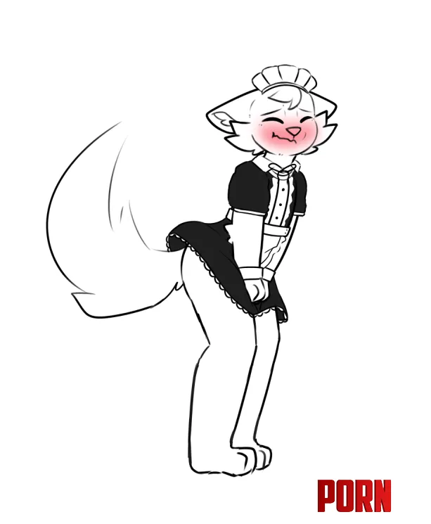 Maid 2 Art by me JaxCollie at TwitterX by Frizzeldz
