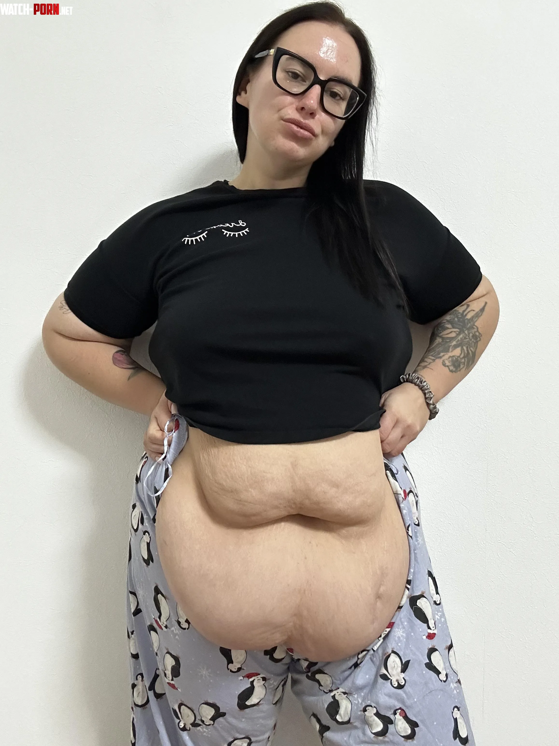 bbw in pajamas  by Time-Combination2017