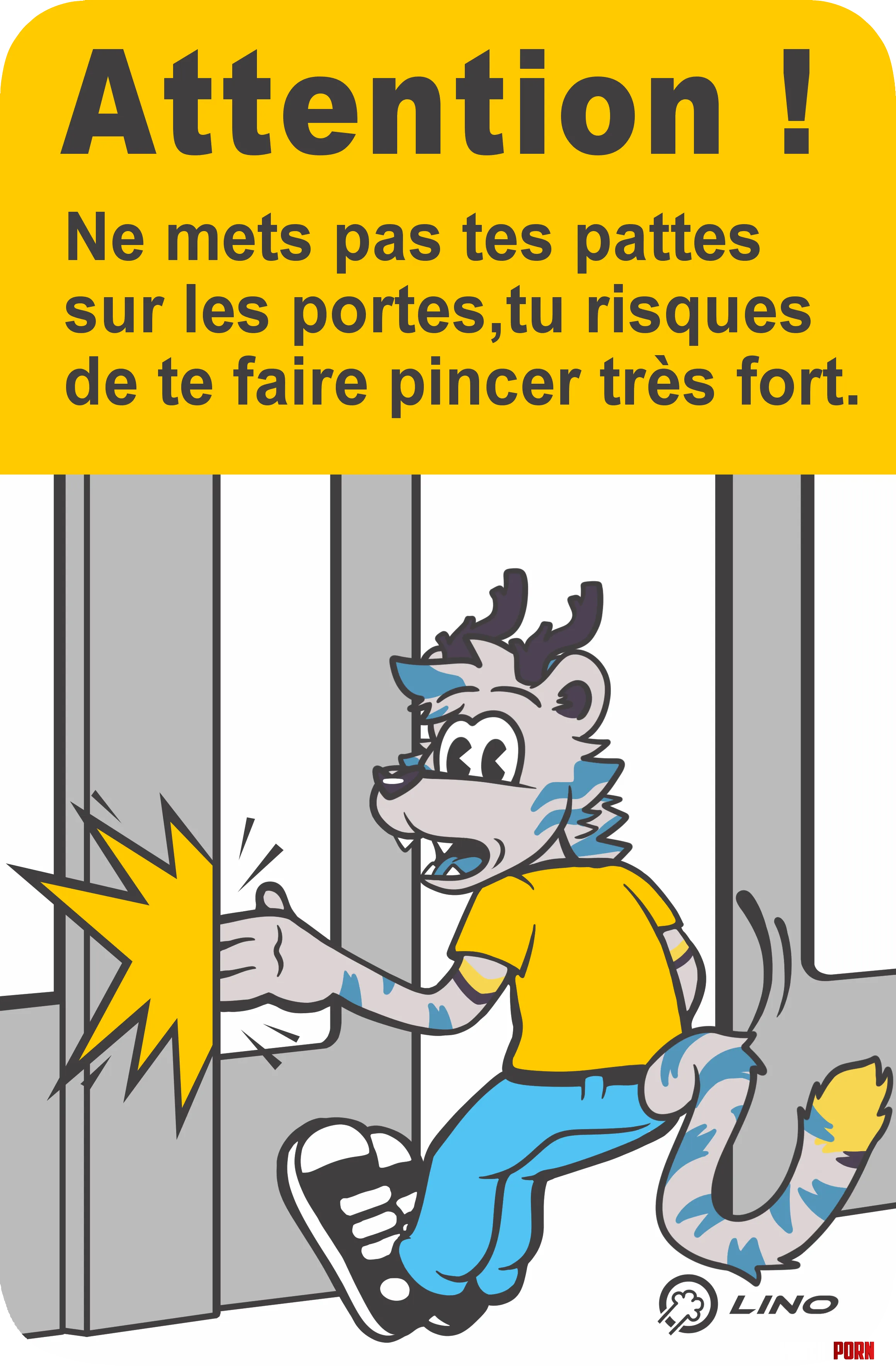 Dont put you fingers on the door by Lino_draw