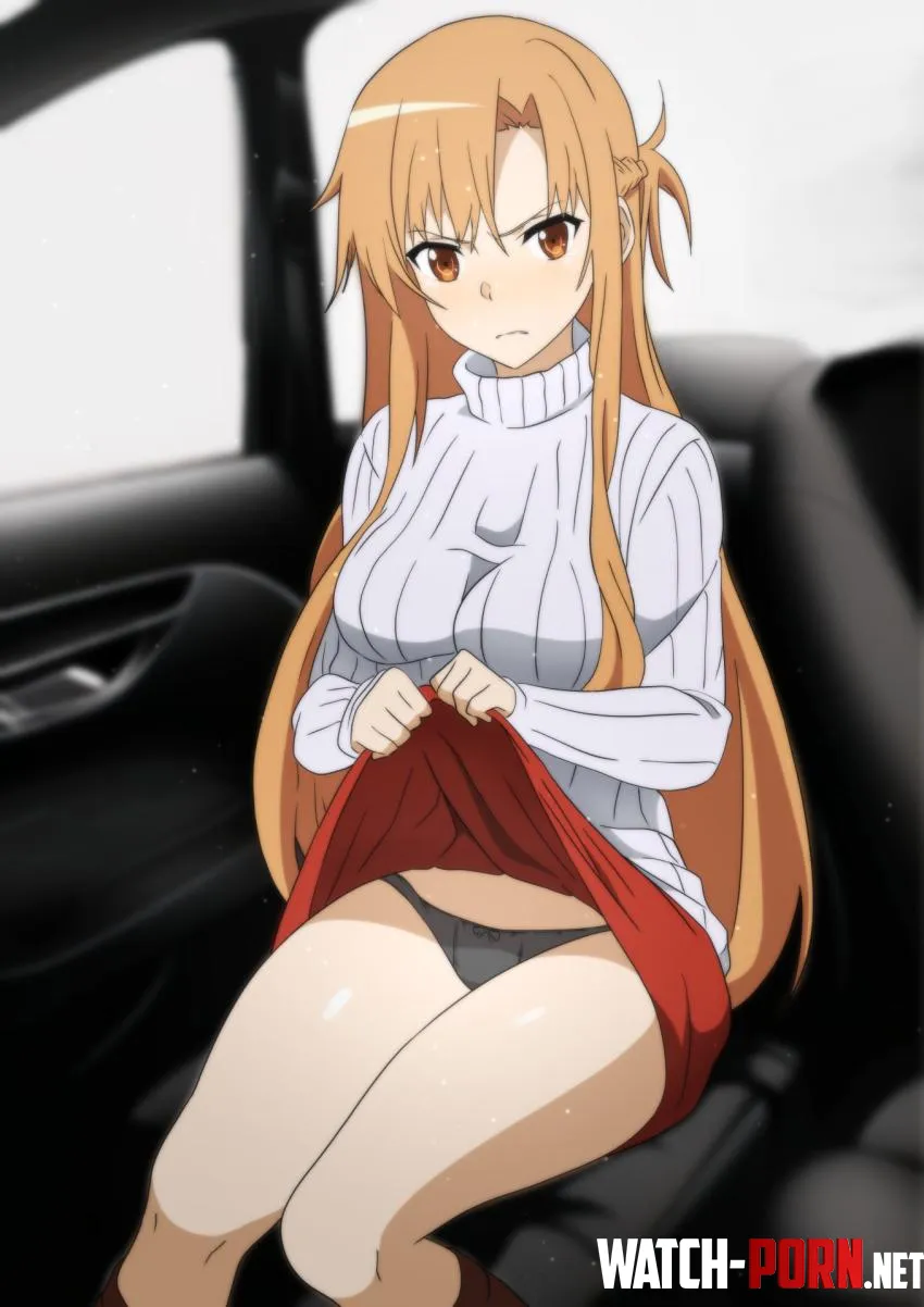 asuna let you take a peek when kirito was repairing the engine by su77ocatio6