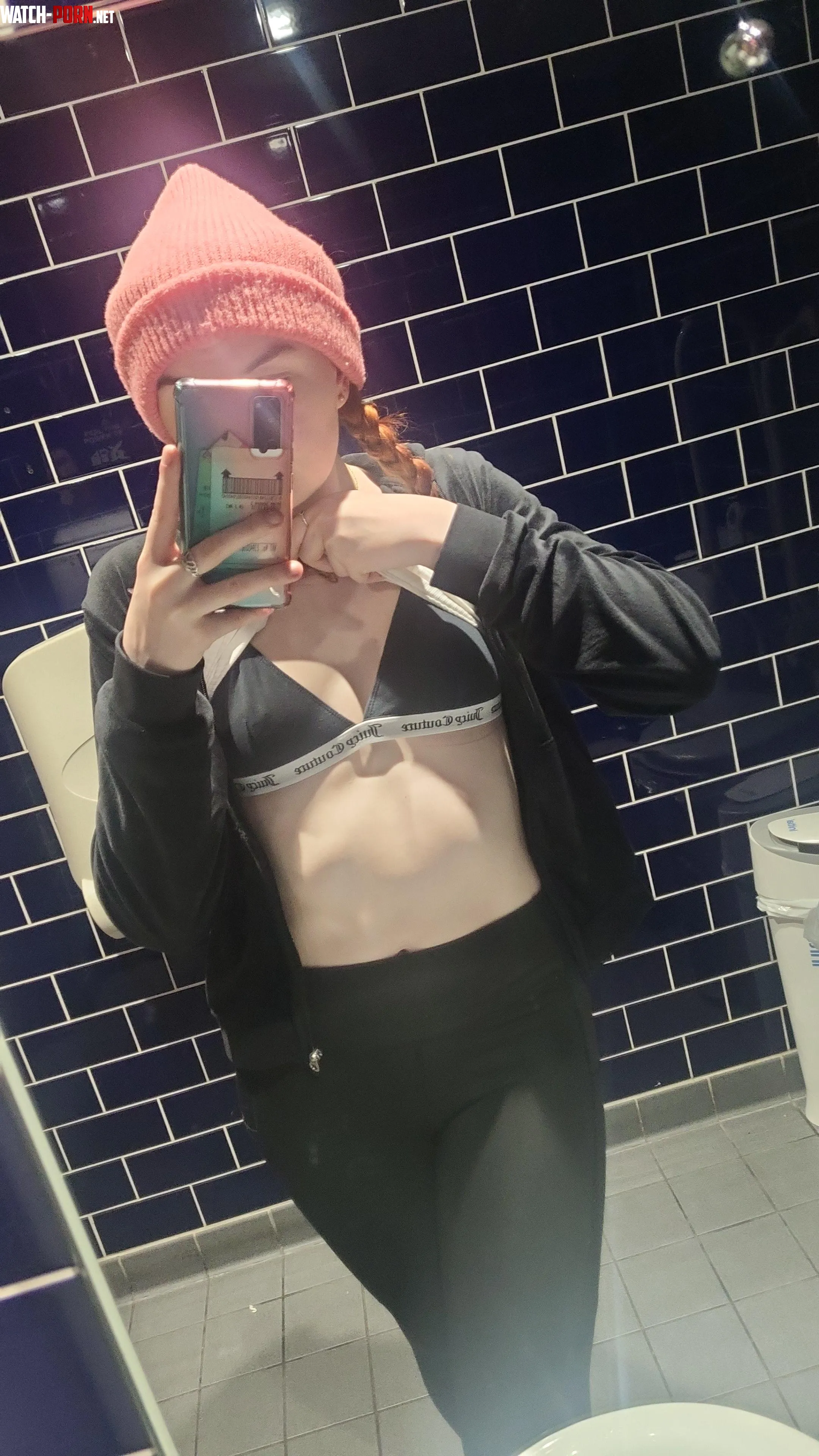 Lets be naughty at the cinema  Wanna see whats underneath  pop over to my onlyfans  link in comments by NeveAlex