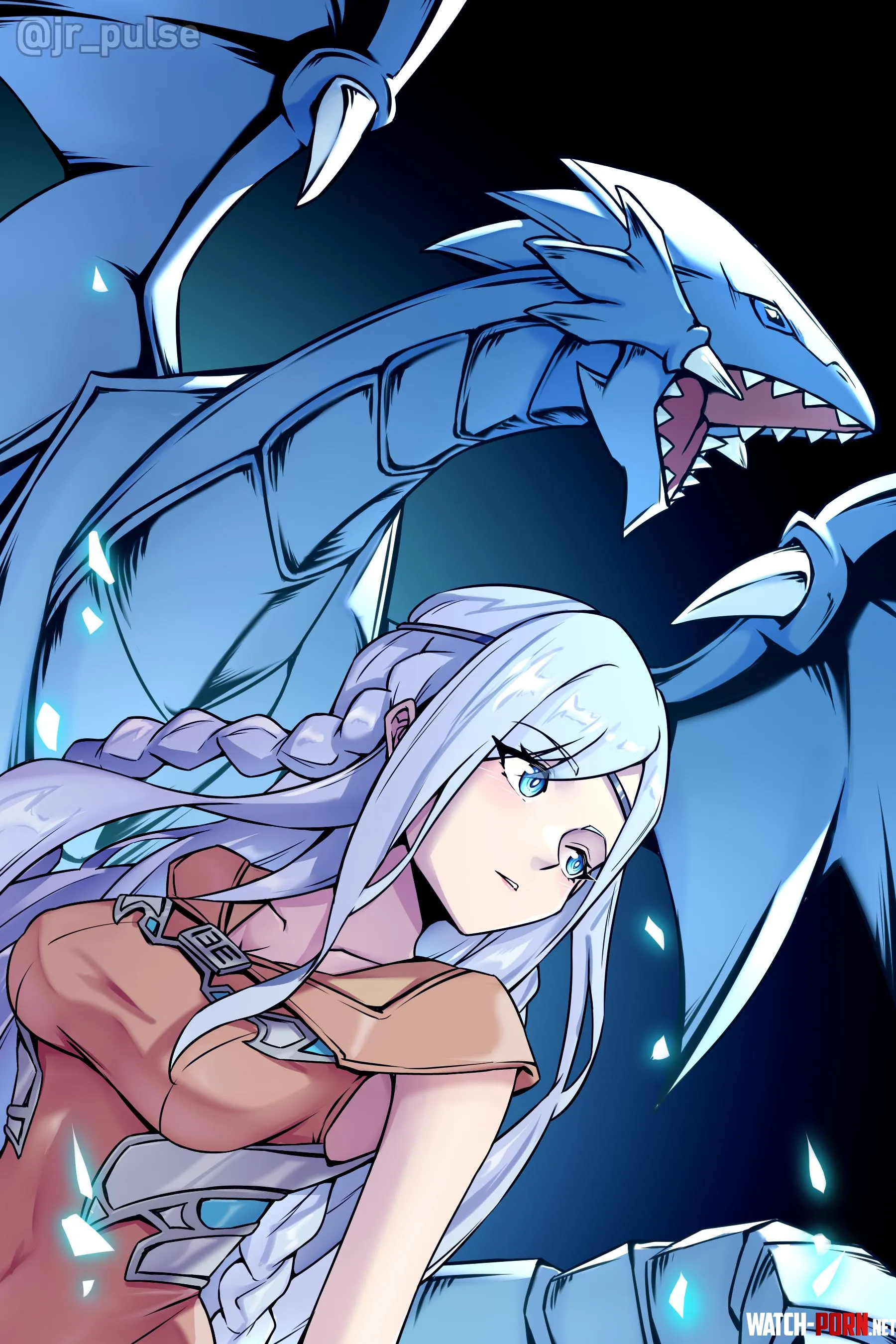 BlueEyes White Dragon jrpulse YuGiOh by No_Stay_7237