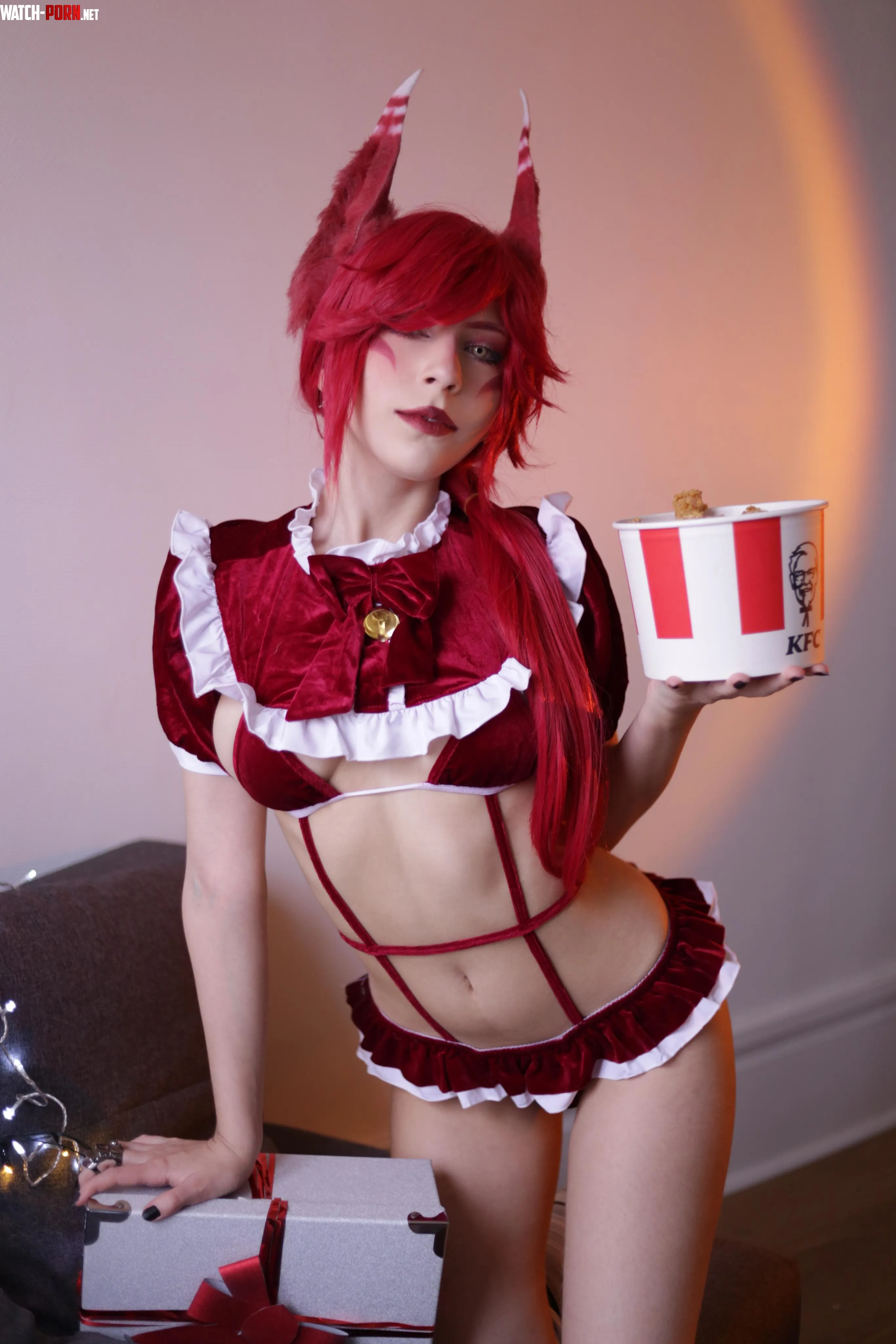 Xayah x KFC bucket for christmas smexyoracle by _soracle