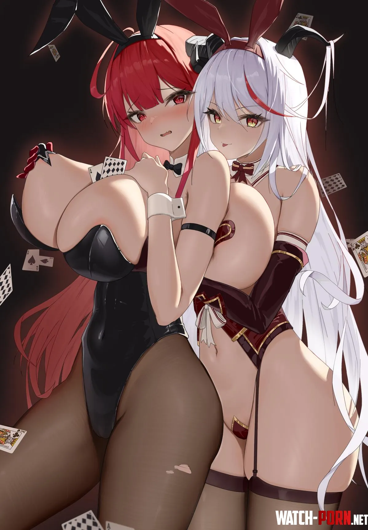 gir touching her breast friend Azur Lane by marxsander2016