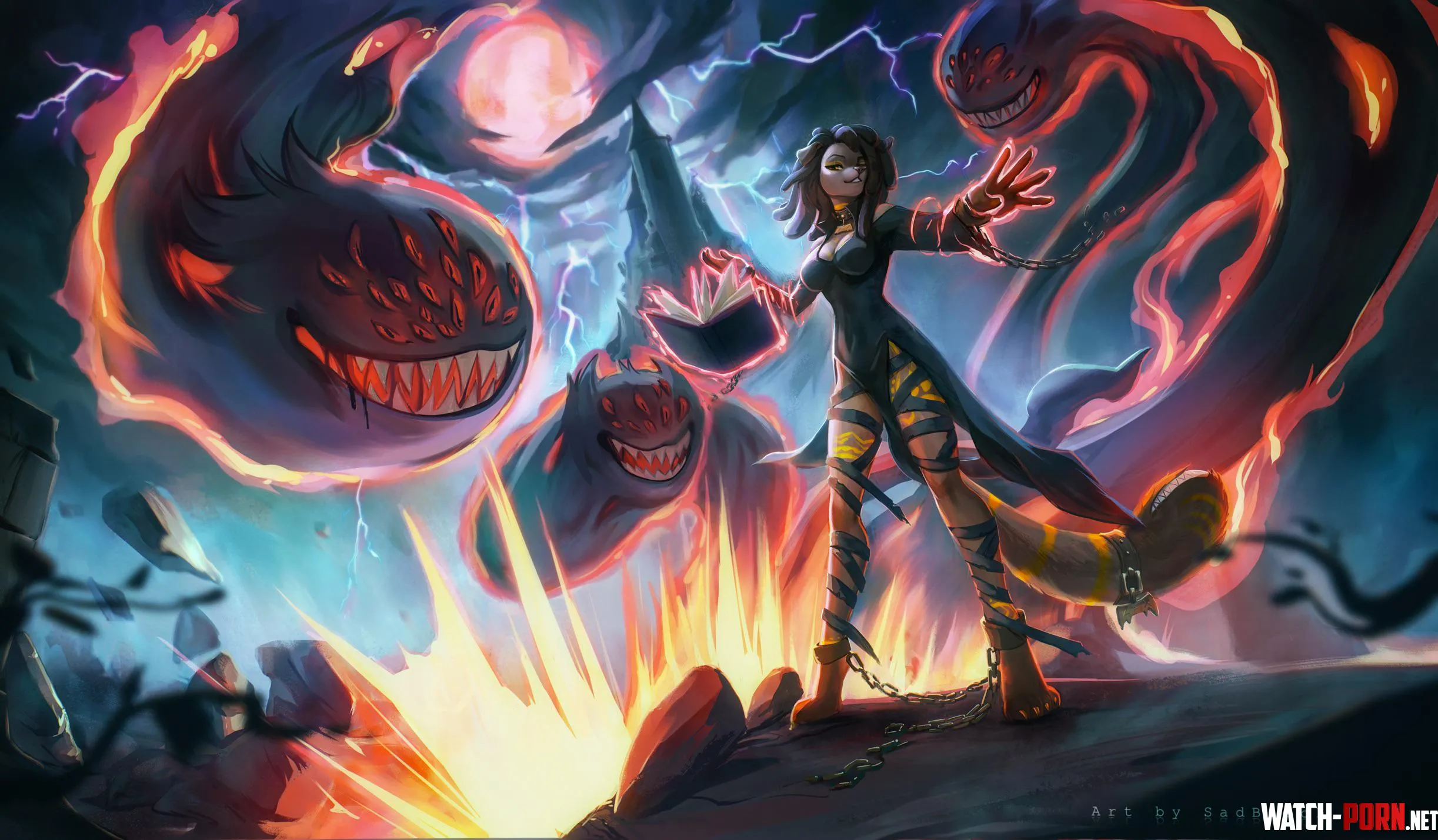 Summoning the darkness  by SadBitch_art