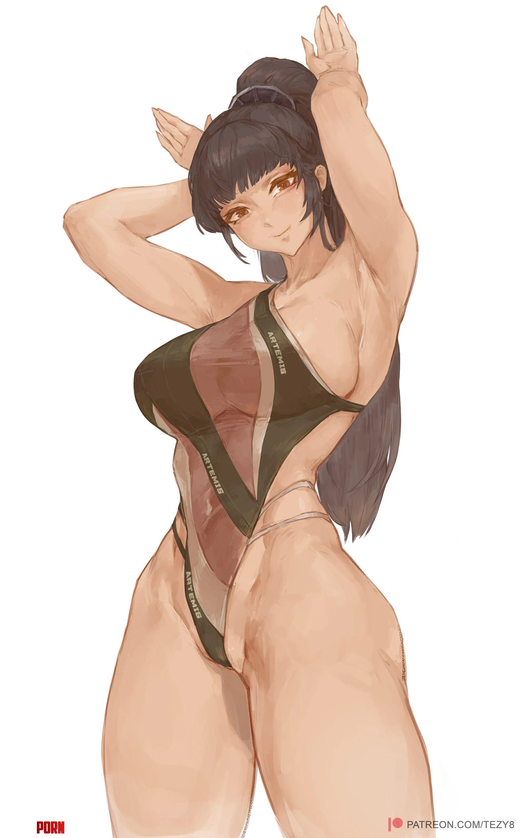 Eve Stellar Blade in swimsuit Tezy8 Art by StarvingArtist2000