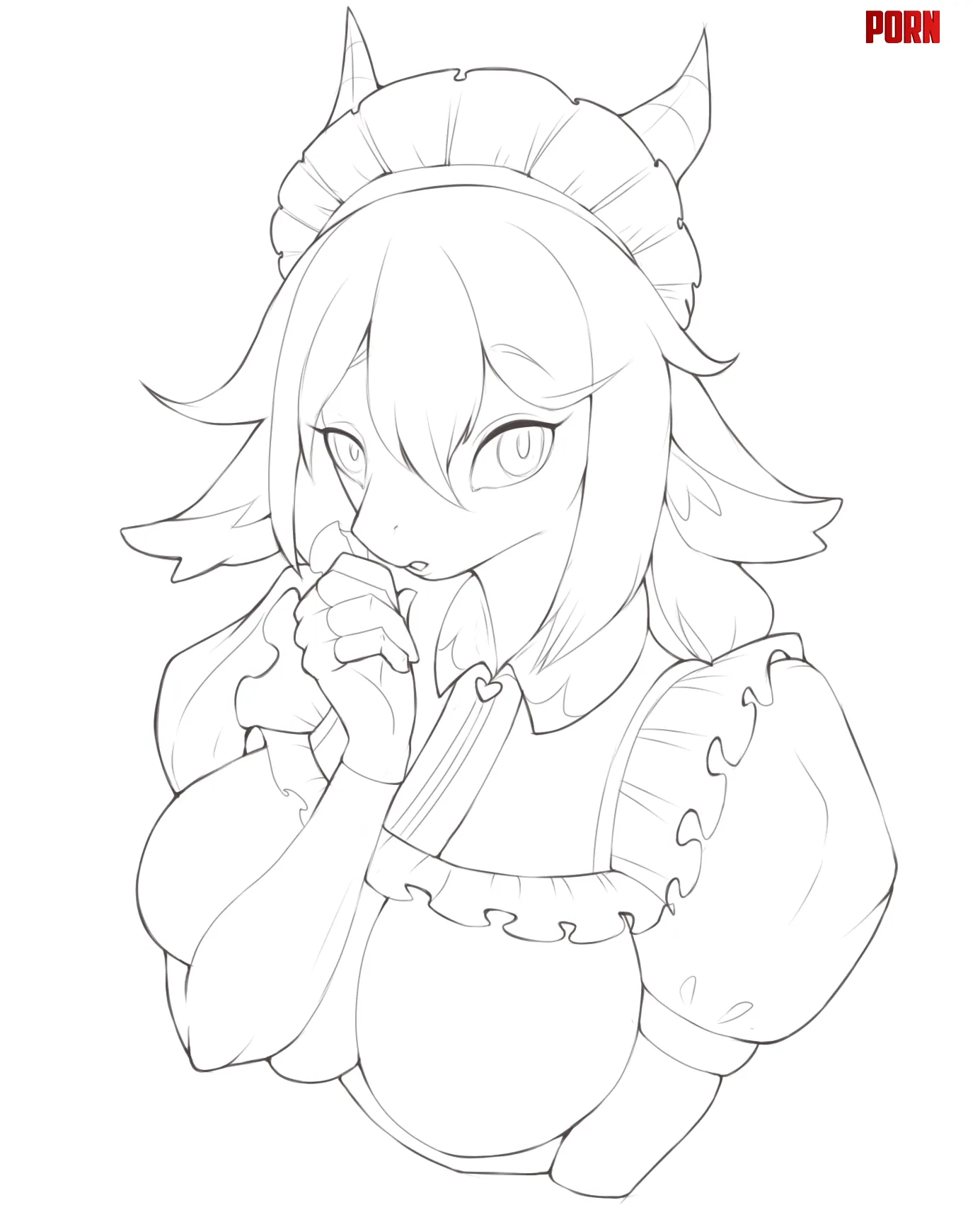 Dragon maid sketch art by me OC  LCShian  by Th_Win