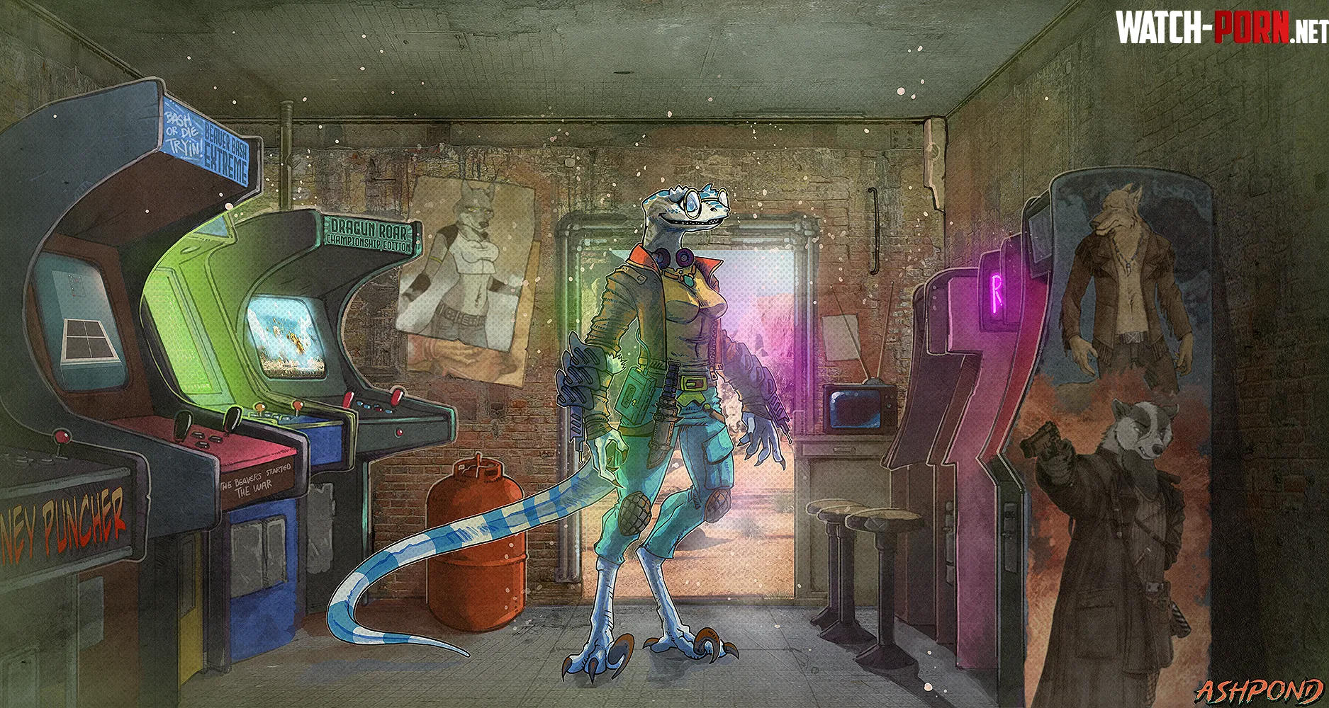 Arcade in the Wasteland Ashpond OC by Ashpond2020