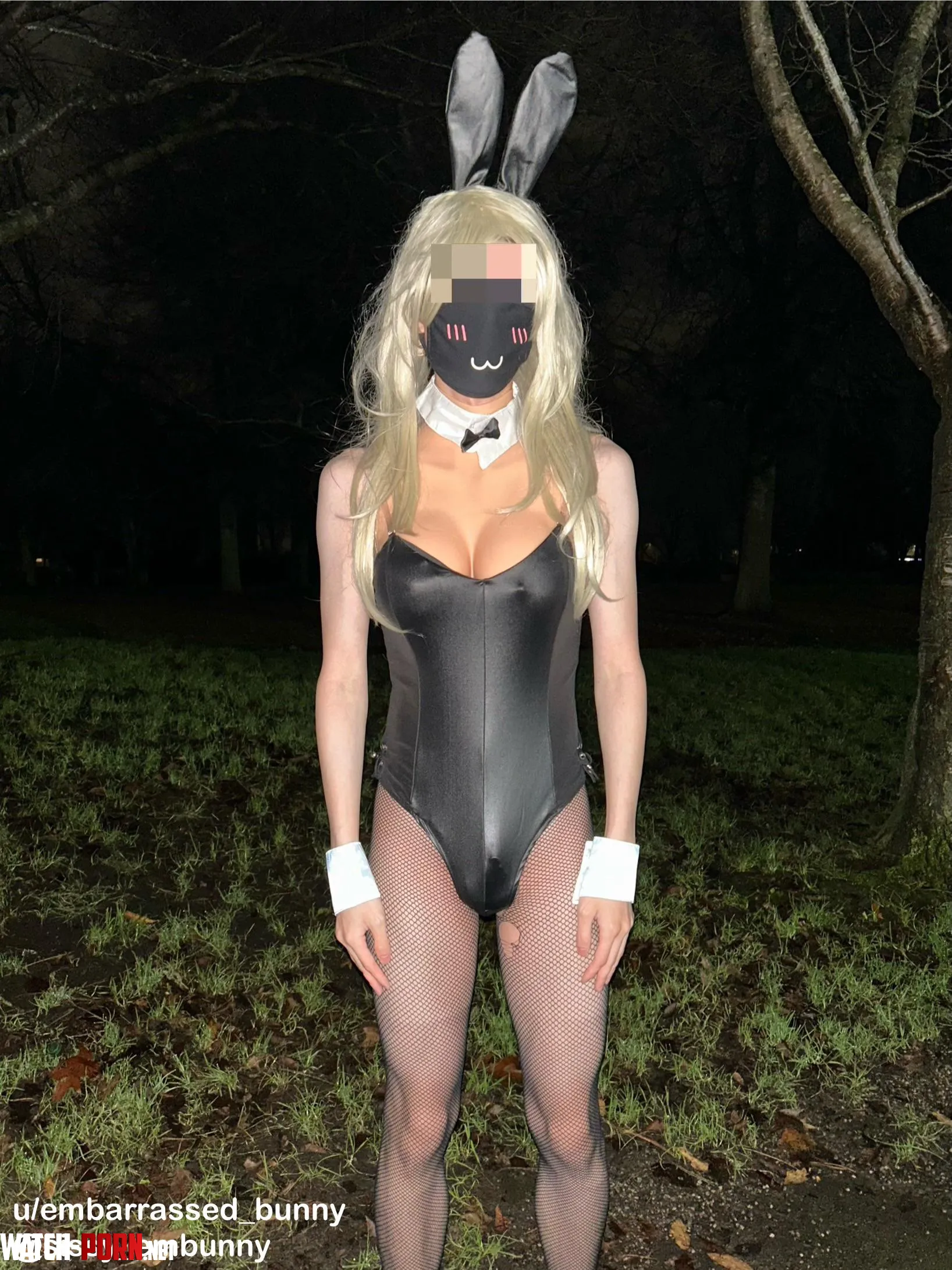 Just a sissy bunnygirl wandering in the park at night by embarrassed_bunny