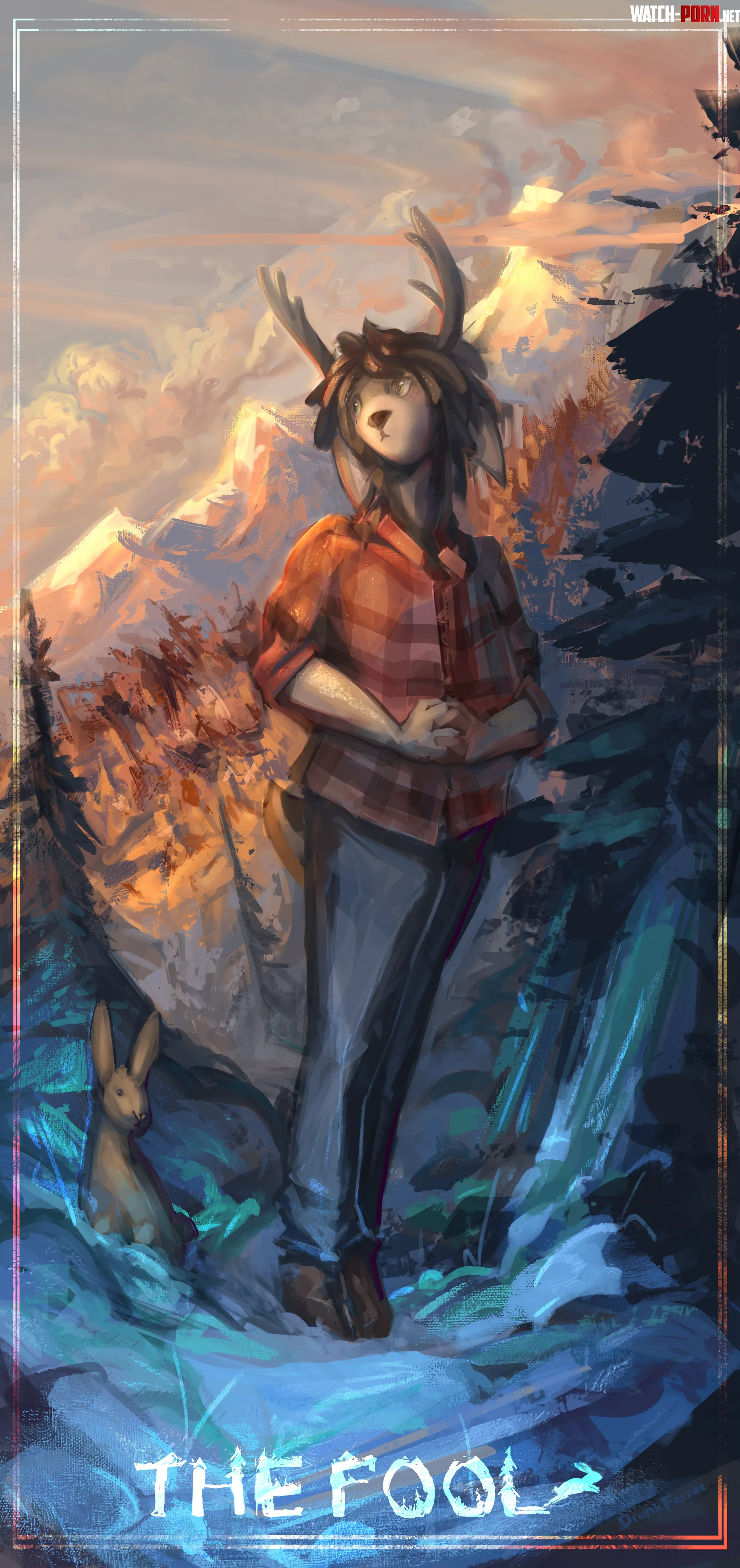 The Fool Commission tarot card by me by -DrunkFerret-