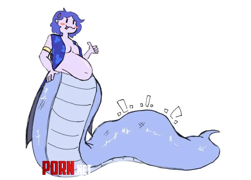 Image my lamia OC testing her new appetite art by me by HungryCharlotte