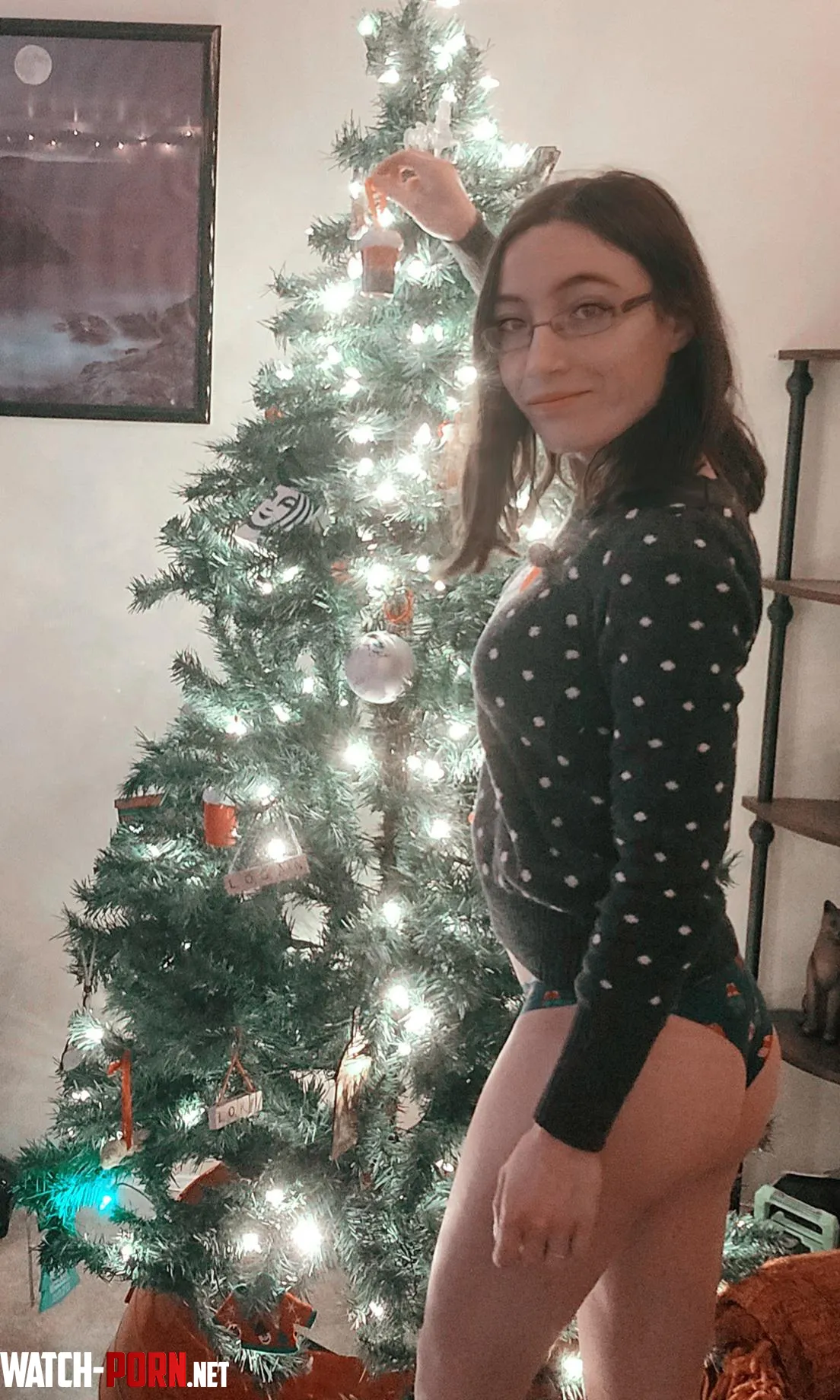 Decorating the tree in my panties  by coffeewithmom