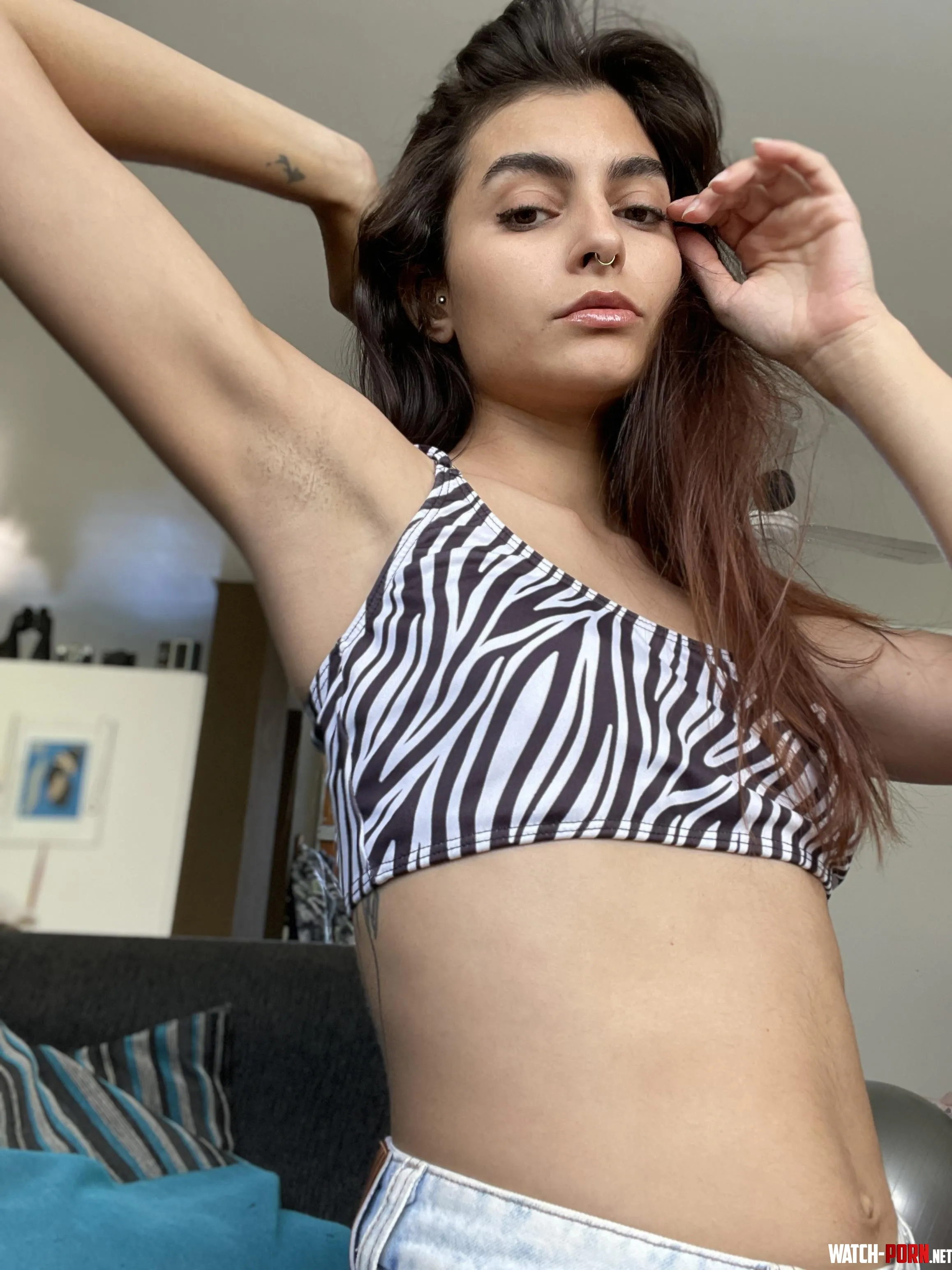 My hairy armpits covered by your semen  by Moonligthh