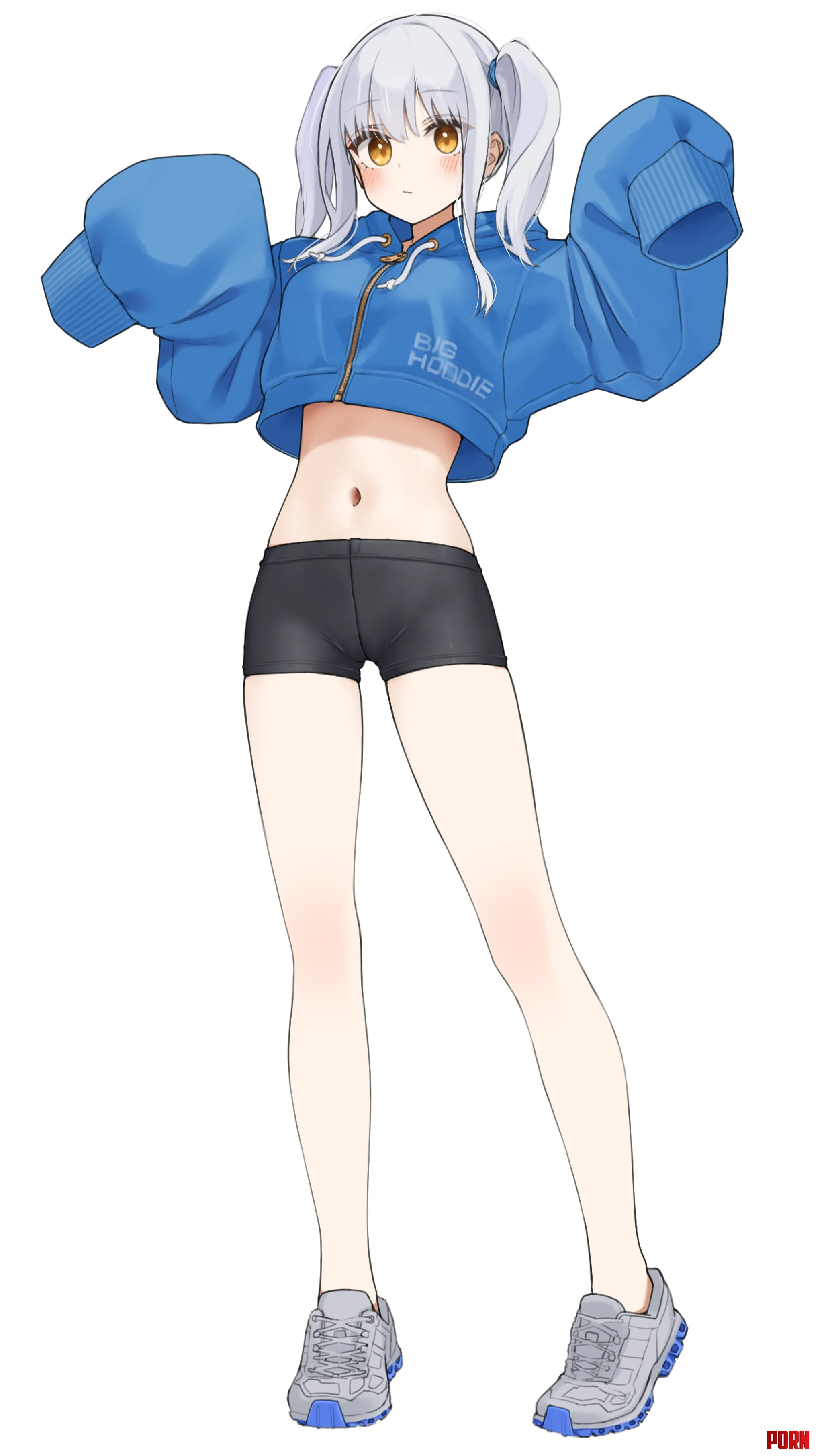 CropTop Hoodie Original by A_MASSIVE_PERVERT