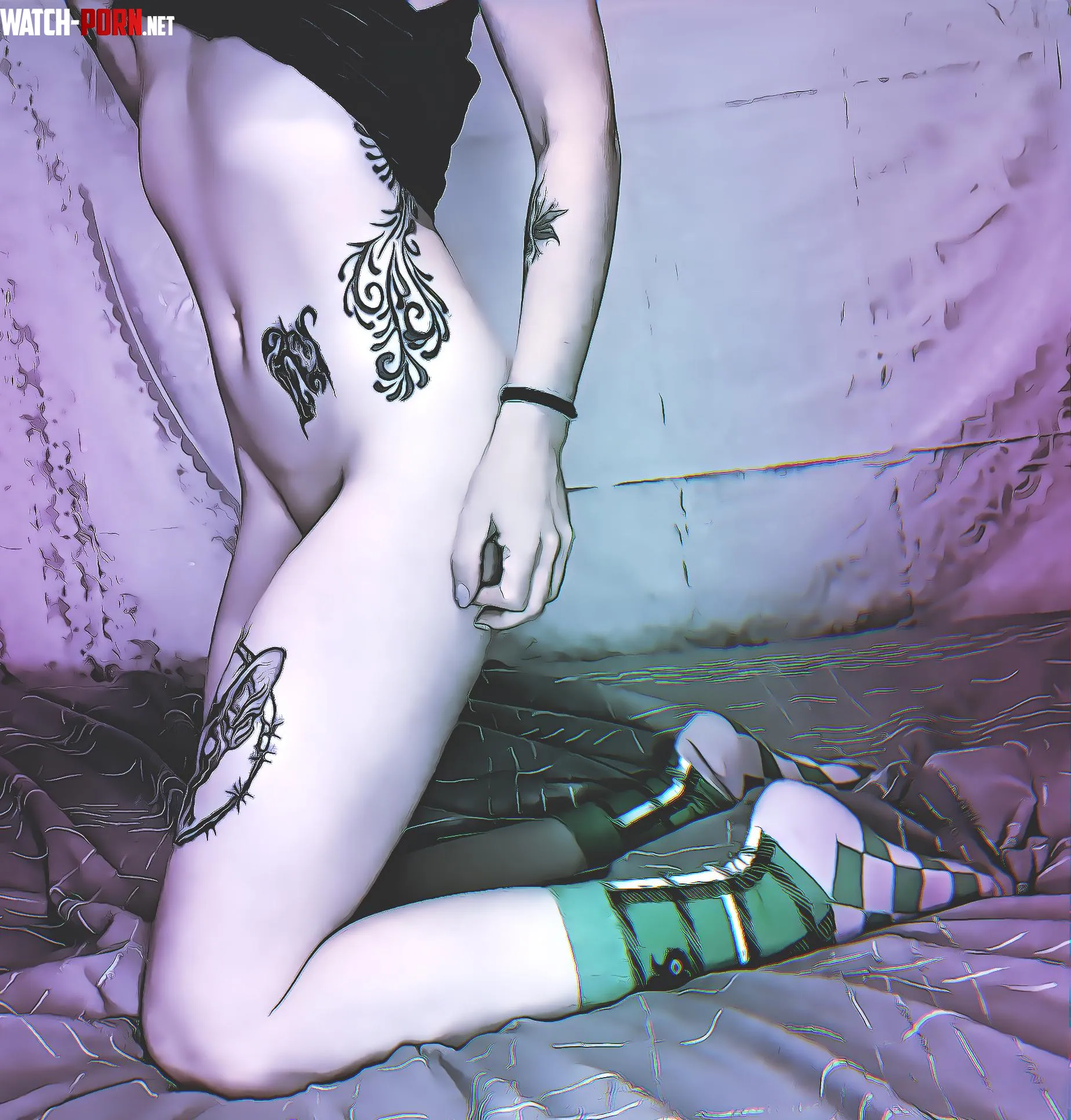 Socks in the sheetsf by AurorasAllure