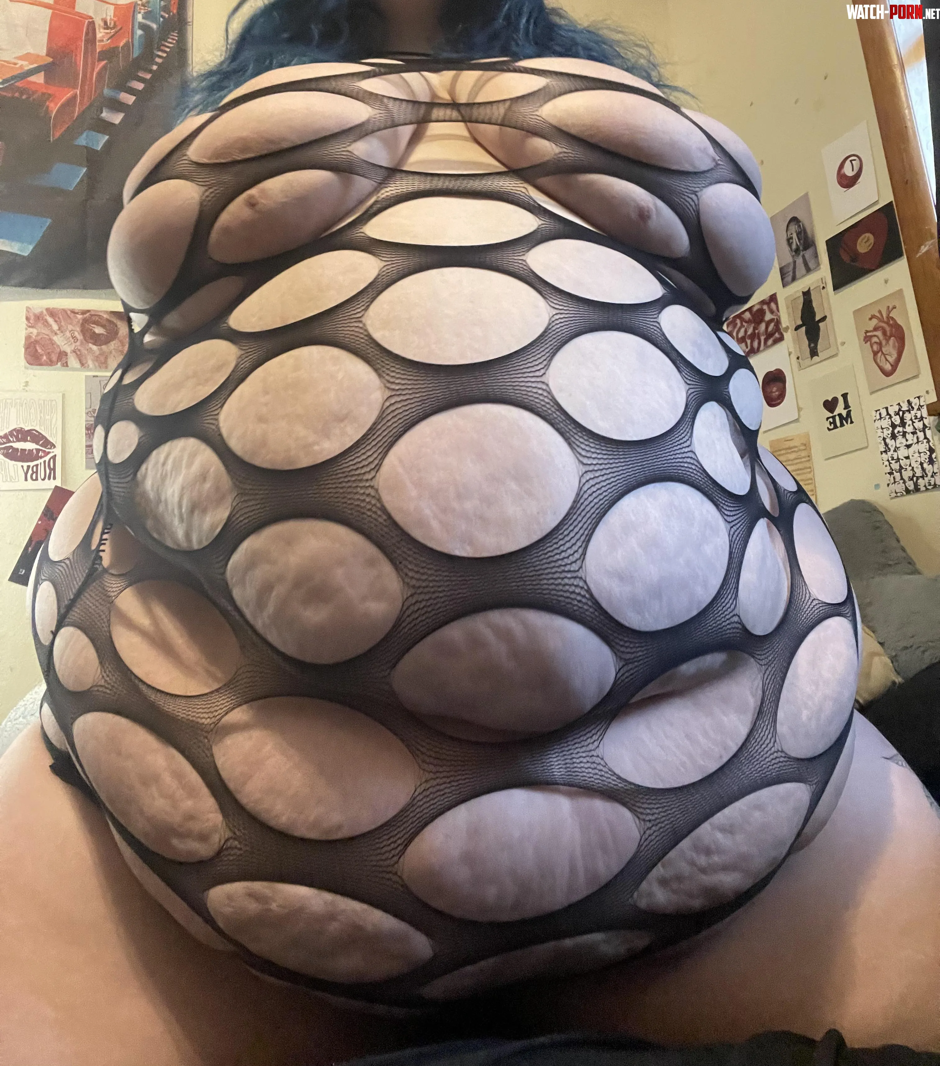 leave the fishnet outfit on  or take it off  by thottieronnie