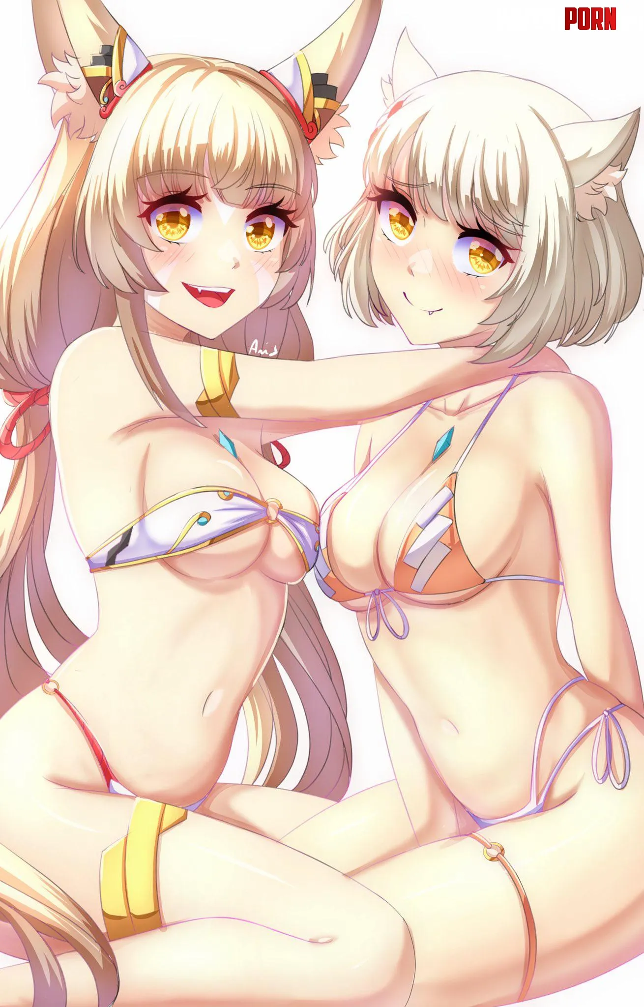Mio and Nia Xenoblade Chronicles  by SpitefulCrow1701