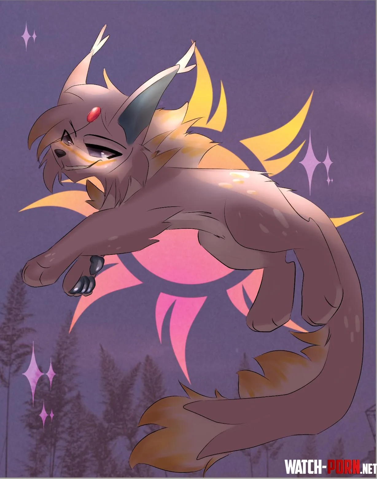 Drew my Espeon Flareon Juice by Fossiliou