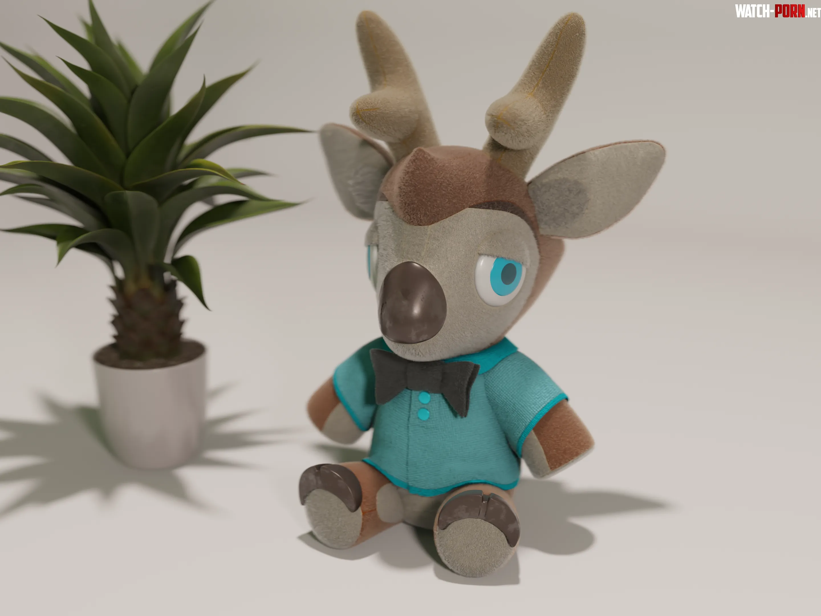 I made a plush of my OC Ajul in blender by AjulTheThing