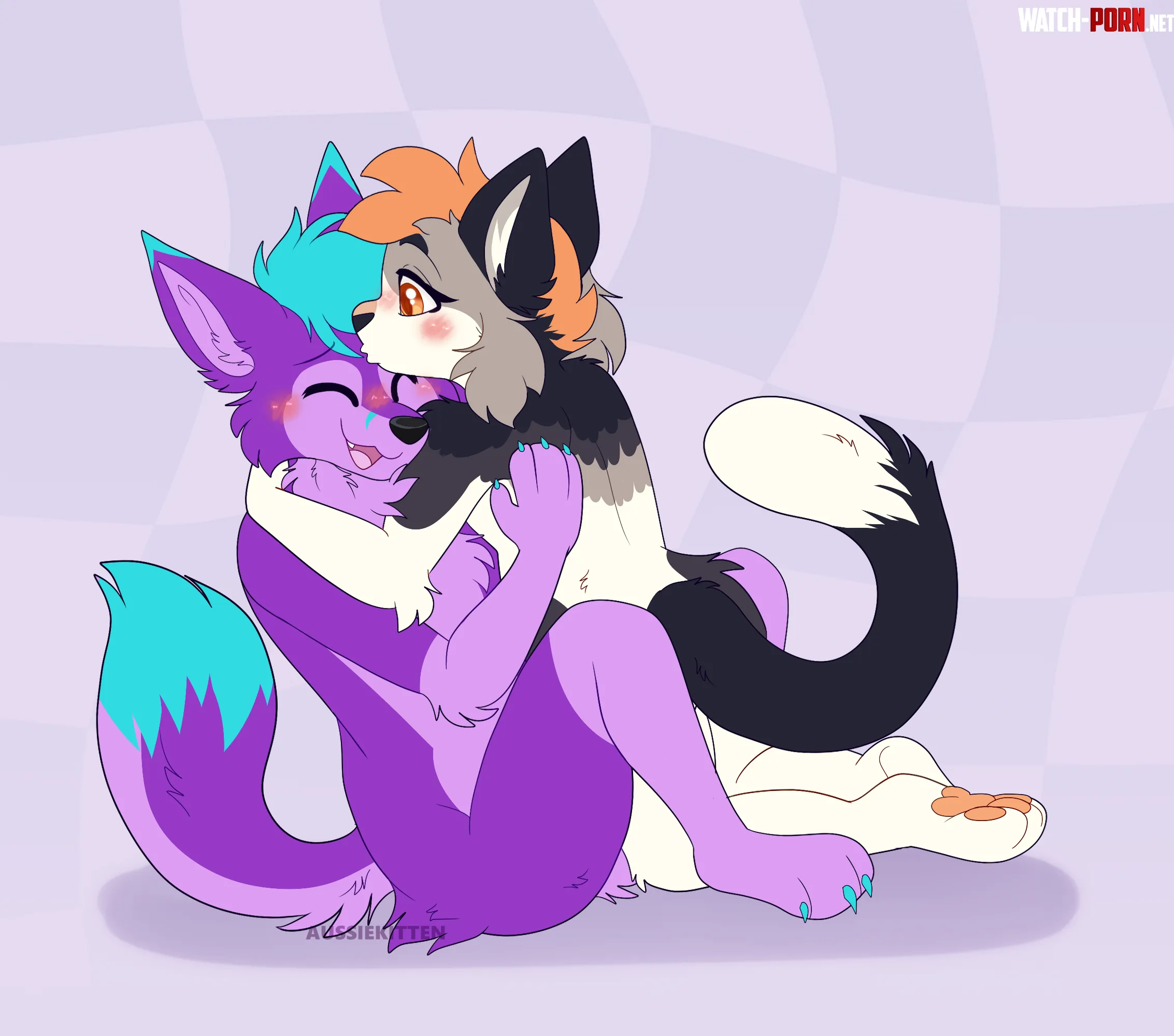 Beeg forehead smooch   Comm for for krasota on  by Aussie_Kitten_