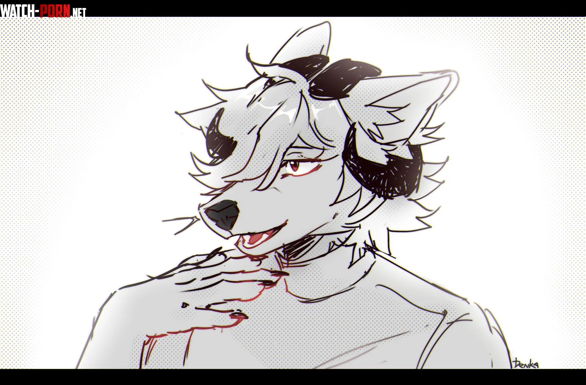 Sketch of my OC by me by Denka_art