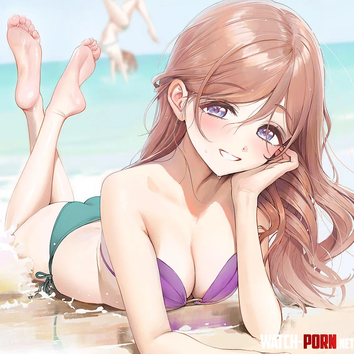 Rinami at the beach Gakuen Idolmaster by xSaviour_N
