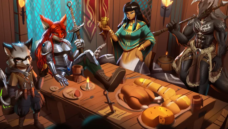 Thumbnail DnD Furry Commission Delight by Aggretsuki | furry