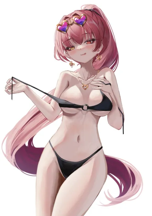 Thumbnail Seductive Scene: Witness the Removal of Her Bikini by AnimeChan39