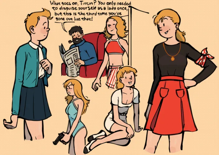 Thumbnail Girl Tintin MTF Transformation by lianmilanesa | Enthralling Art