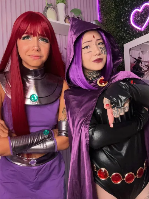 Thumbnail Teen Titans Porn: Starfire and Raven Join Forces | SkyleCherry