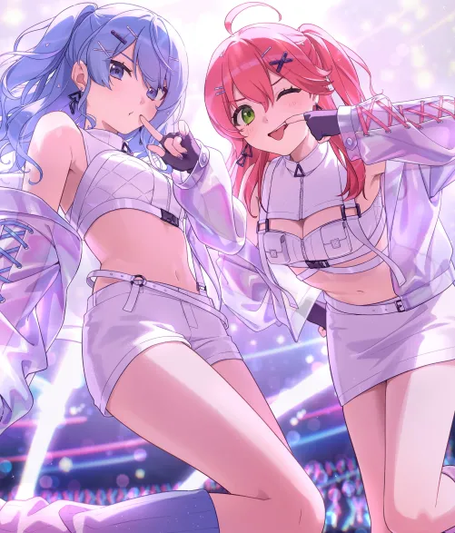 Thumbnail Miko & Suisei Hololive: Discovering Animemidriff with CheetahSperm18