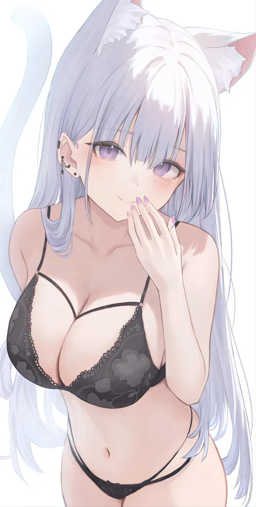Thumbnail Showing her black lingerie by marxsander2016