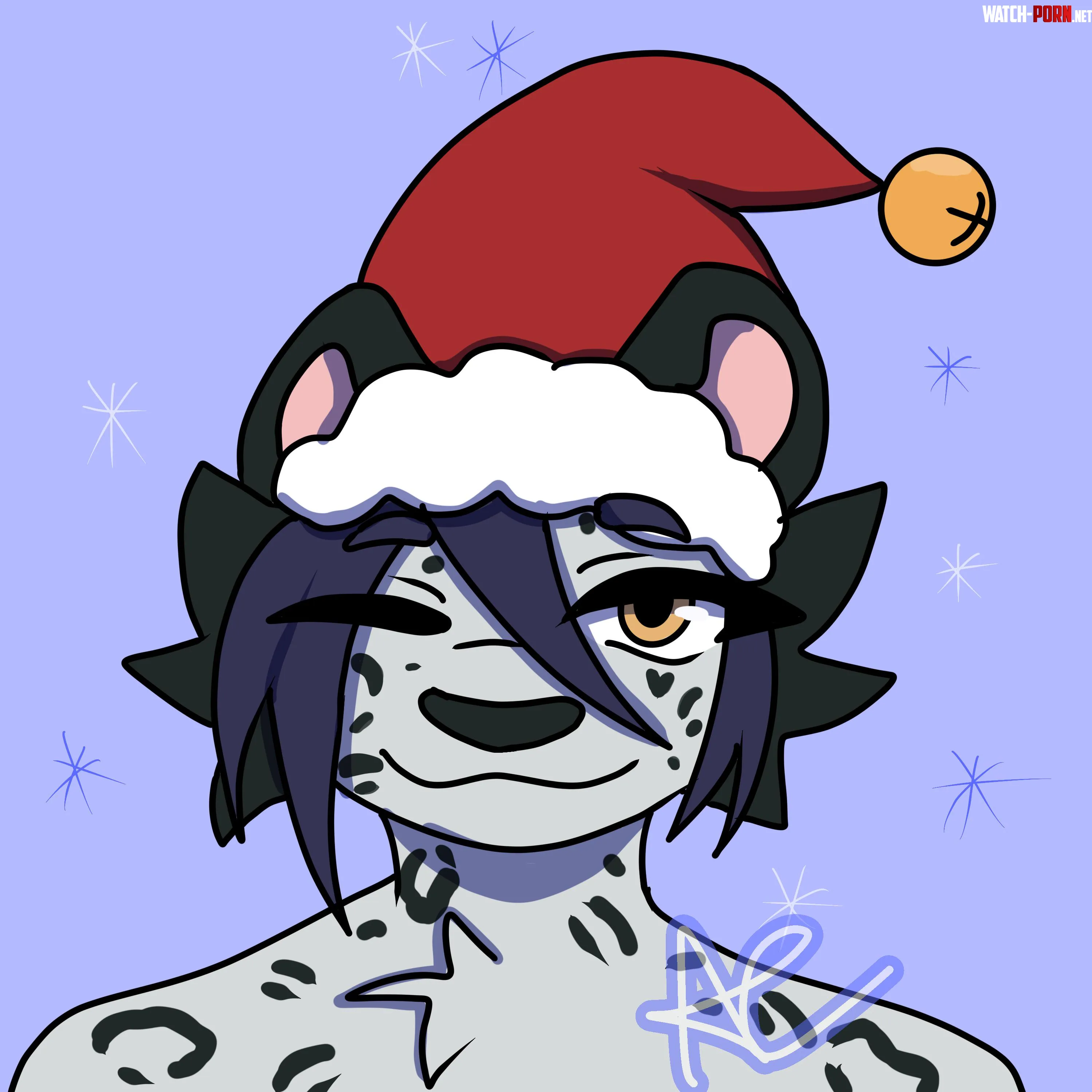 Christmas snow leopard  by Naive-Appointment231