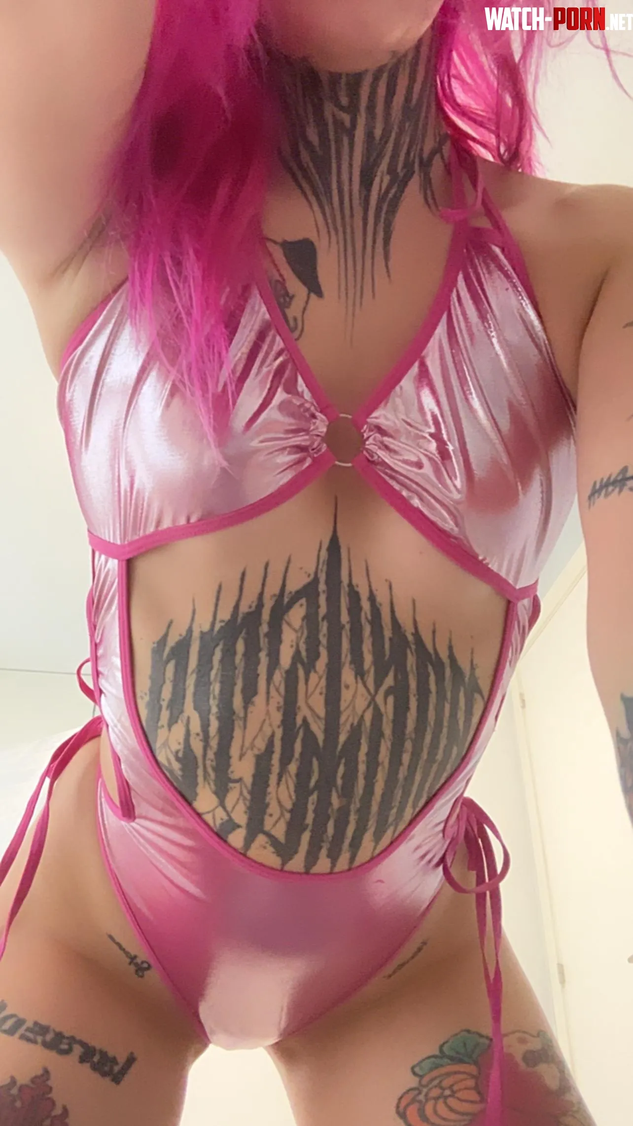 pink outfit pink hair and pink lips its the ultimate combo  by Automatic_Builder359