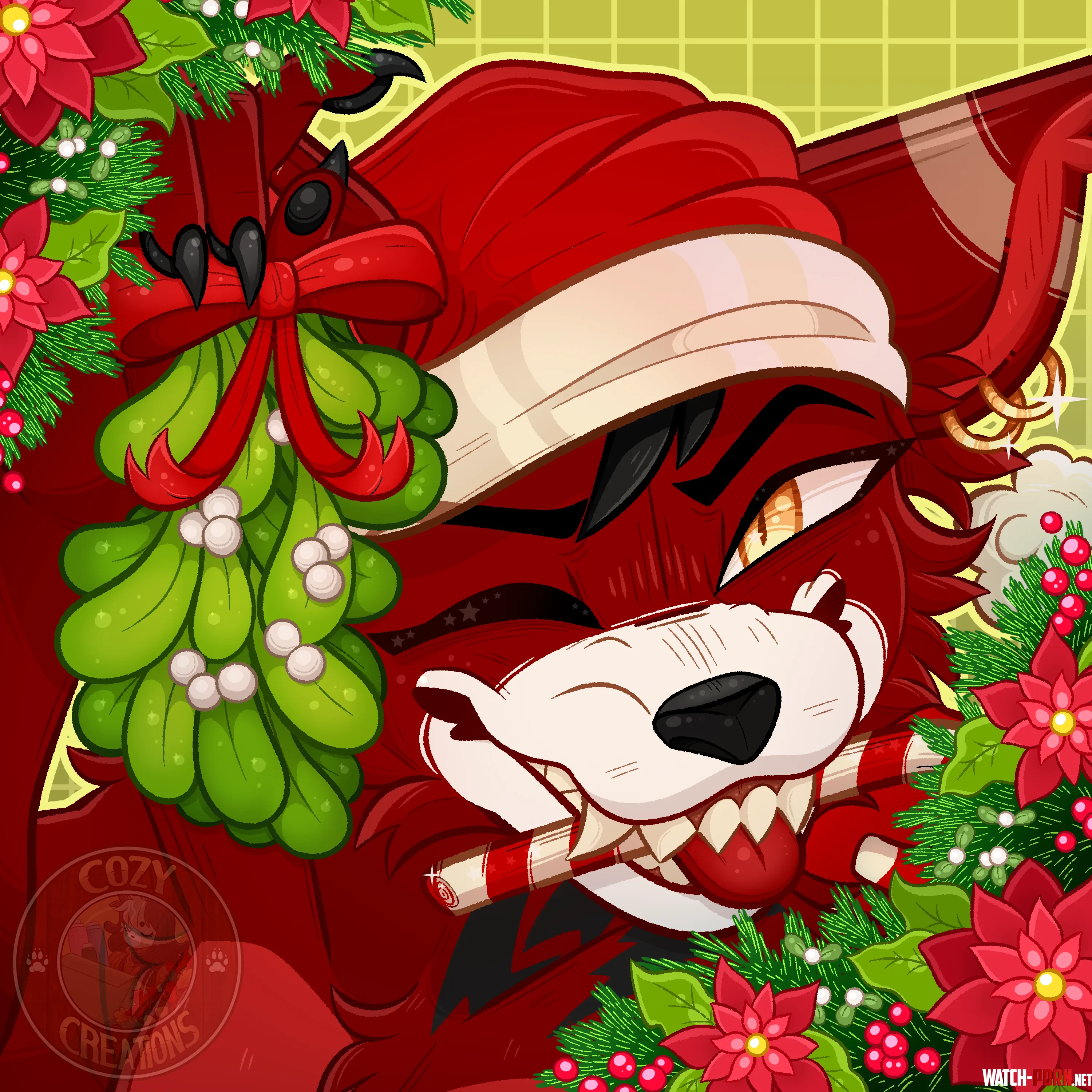Art by me  A Very Merry Icon   Commission for a Twitter user by s0dagum