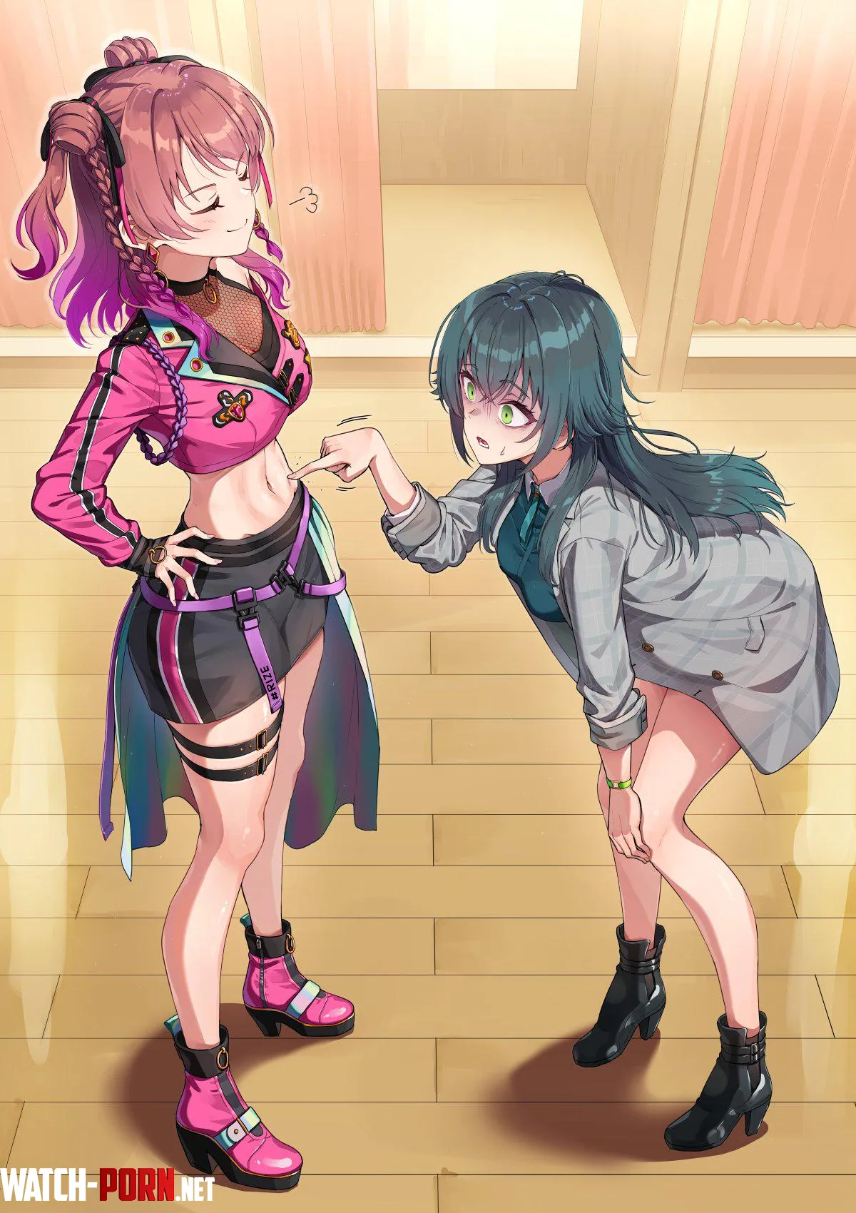 Poking Abs Idolmaster by CheetahSperm18