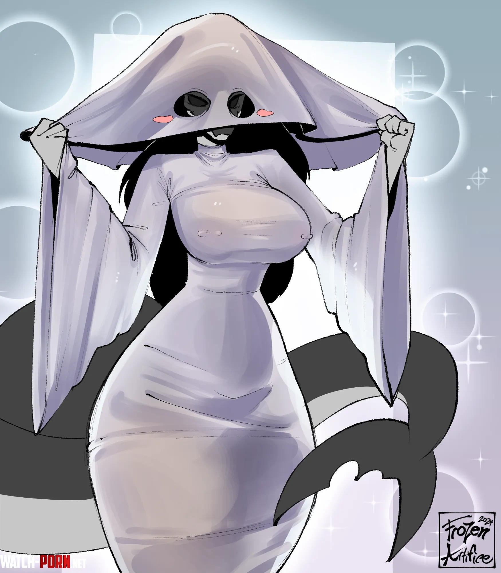 Haunted by a cute ghost shark F Frozen Artifice by FrozenArtifice
