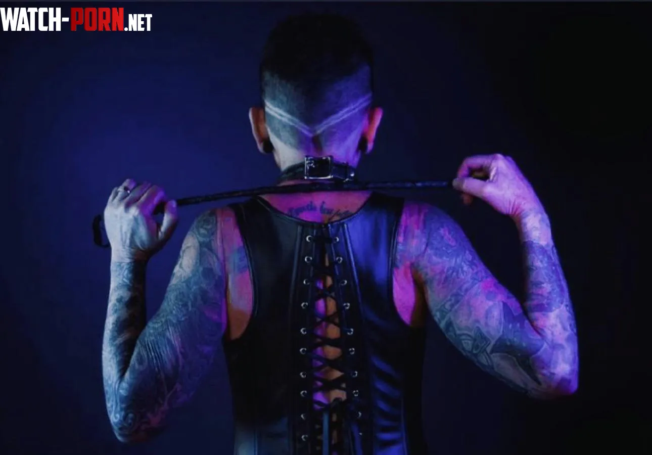 Leather bustier collar and crop  by PaintedWoman_