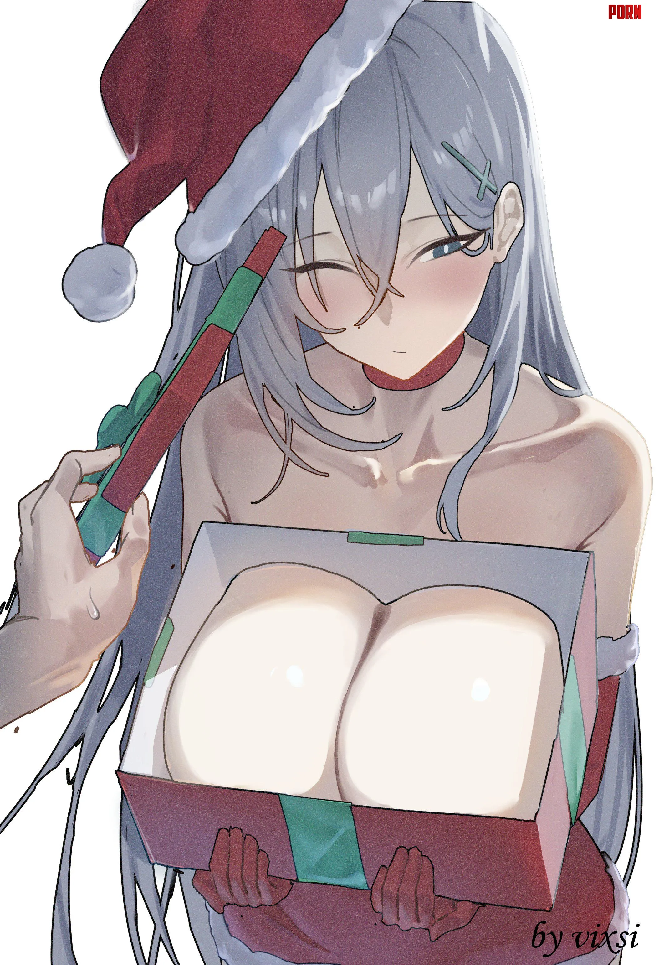 Shirokos Christmas Present Blue Archive by A_MASSIVE_PERVERT