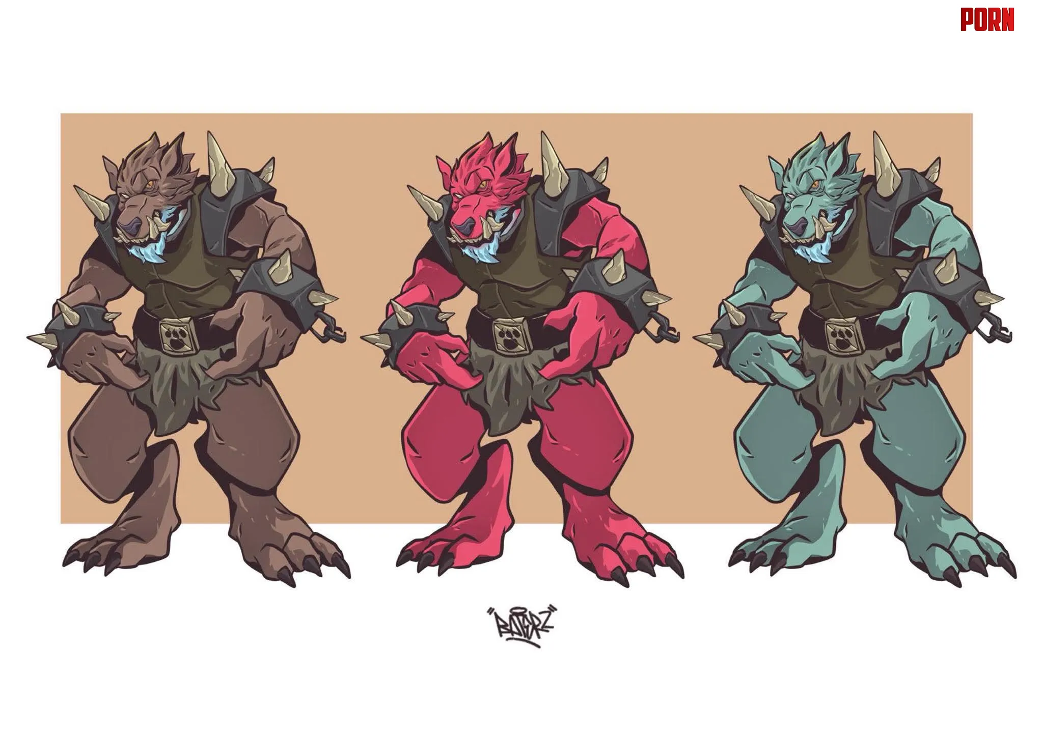 Wolfsbane color variants art by me by baterzart2