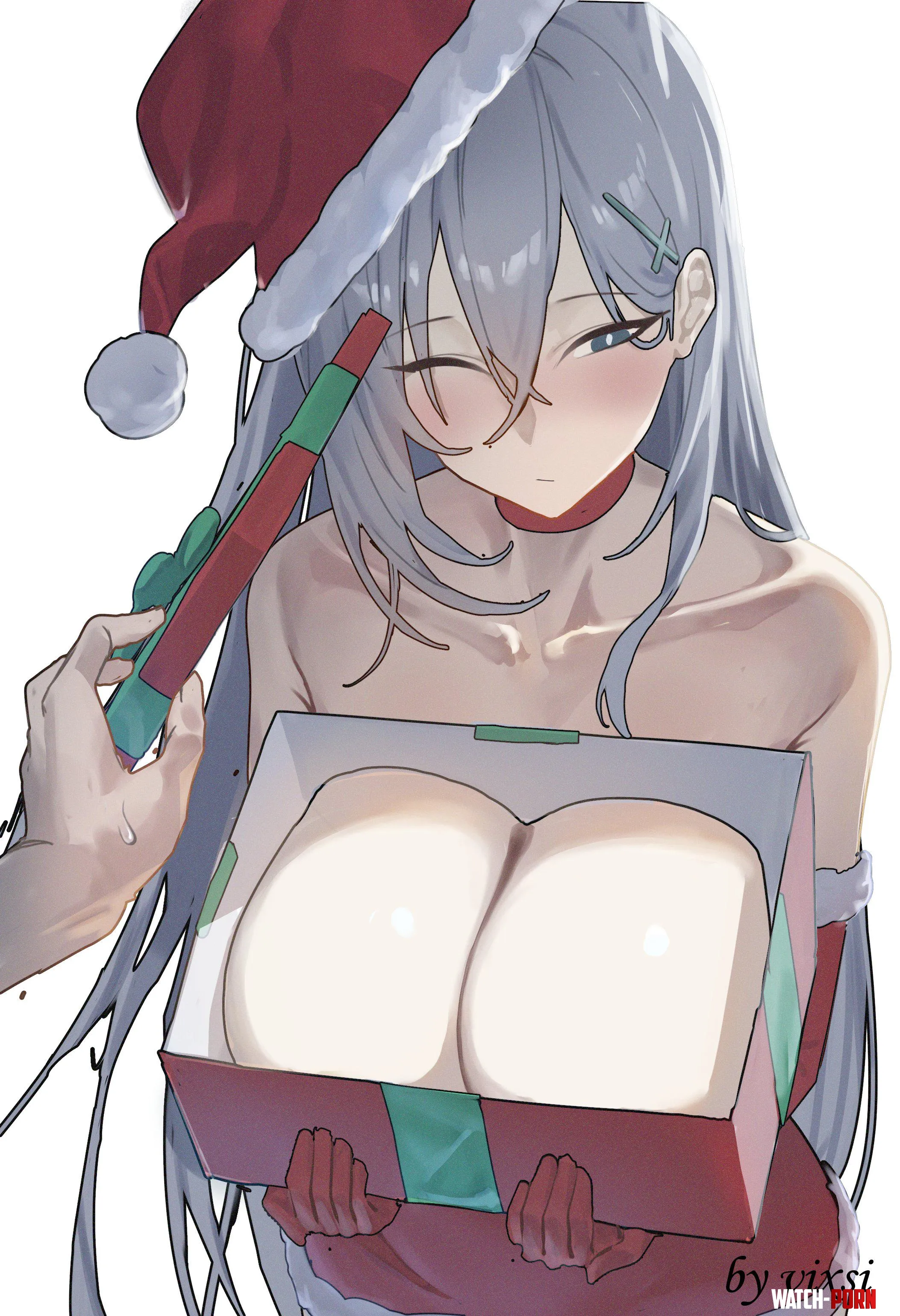 Shirokos Christmas Present Blue Archive by A_MASSIVE_PERVERT