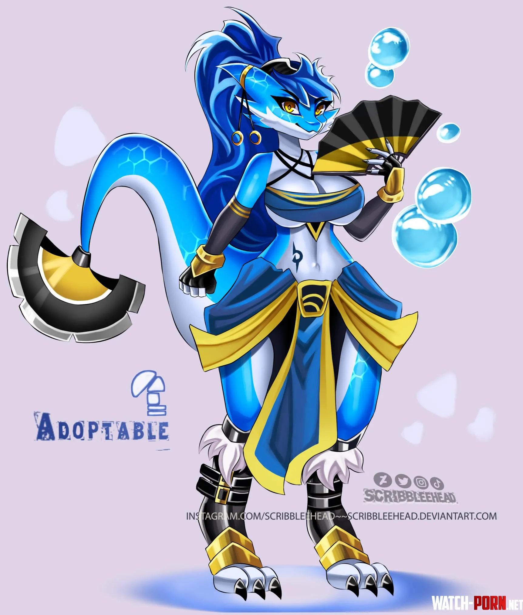 Bubbles  Adopt Open Art by me by scribbleehead