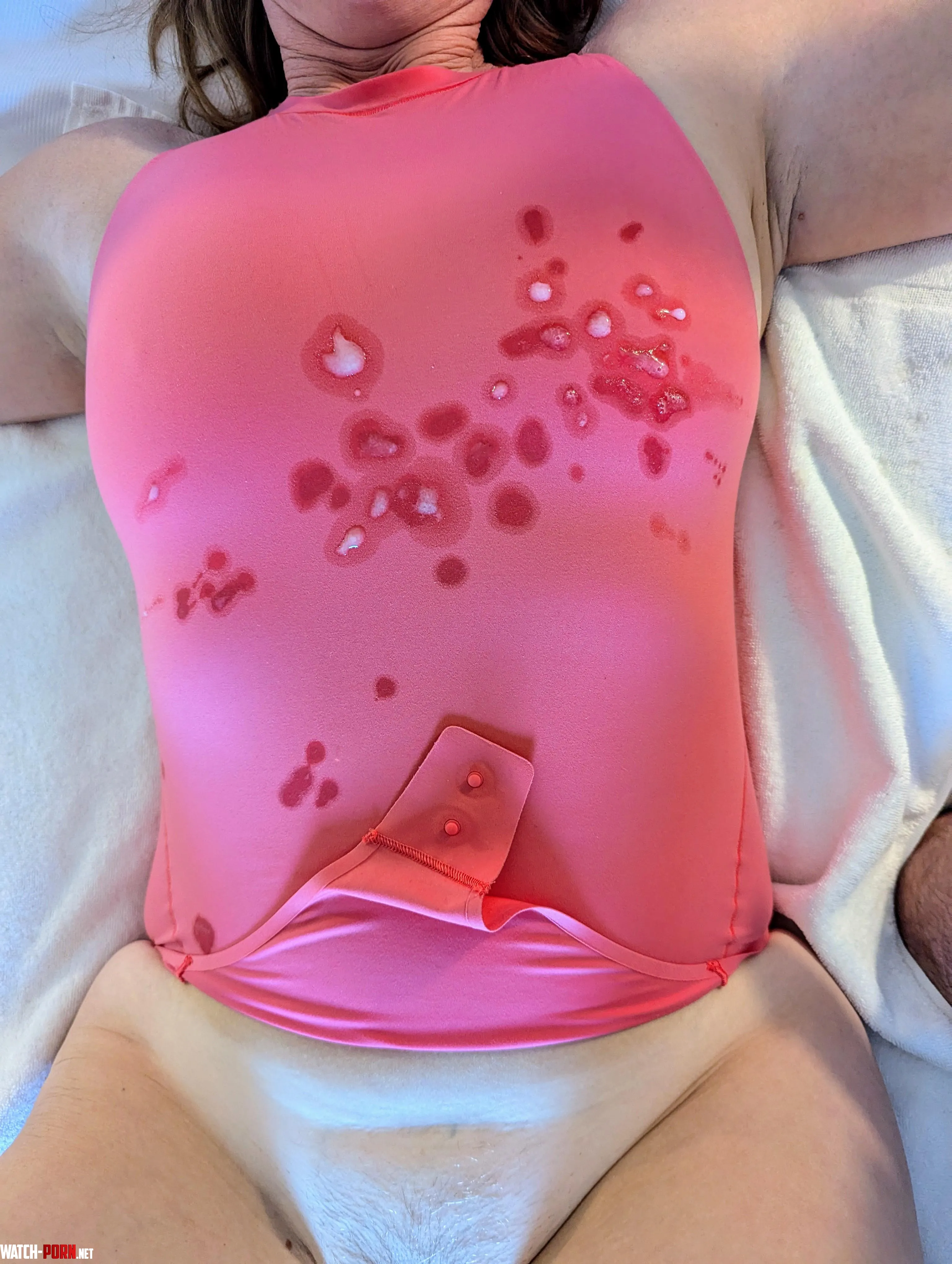 Skims bodysuit defiled by huge cum by Hesitant-Housewife