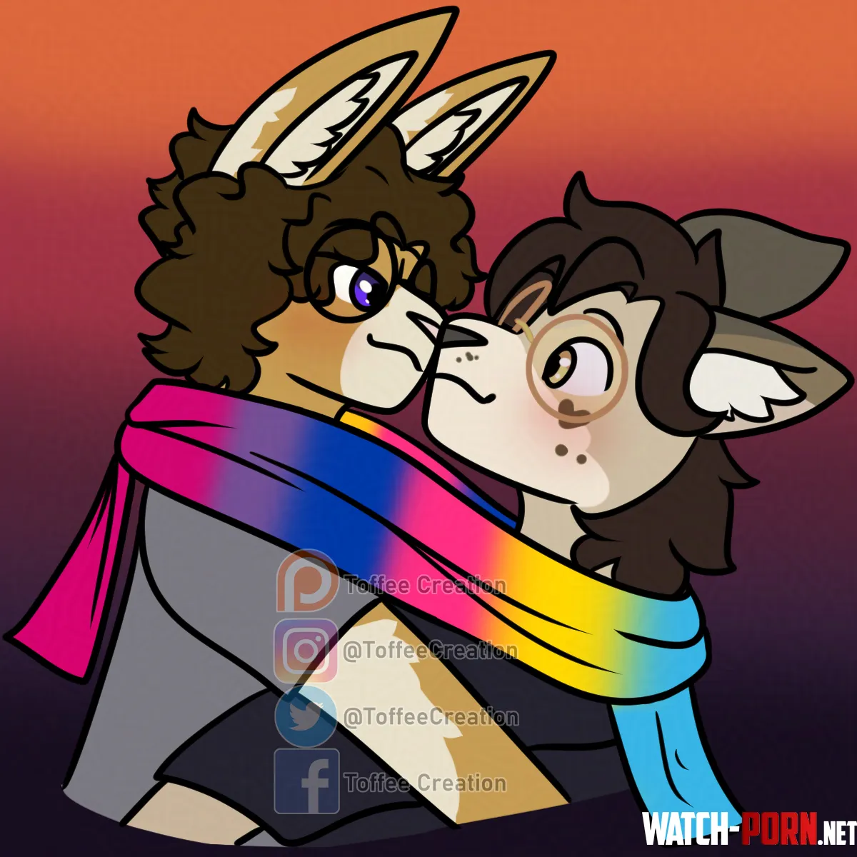 Scarfed CouplennCouple themed YCHs still available by ToffeeCreation