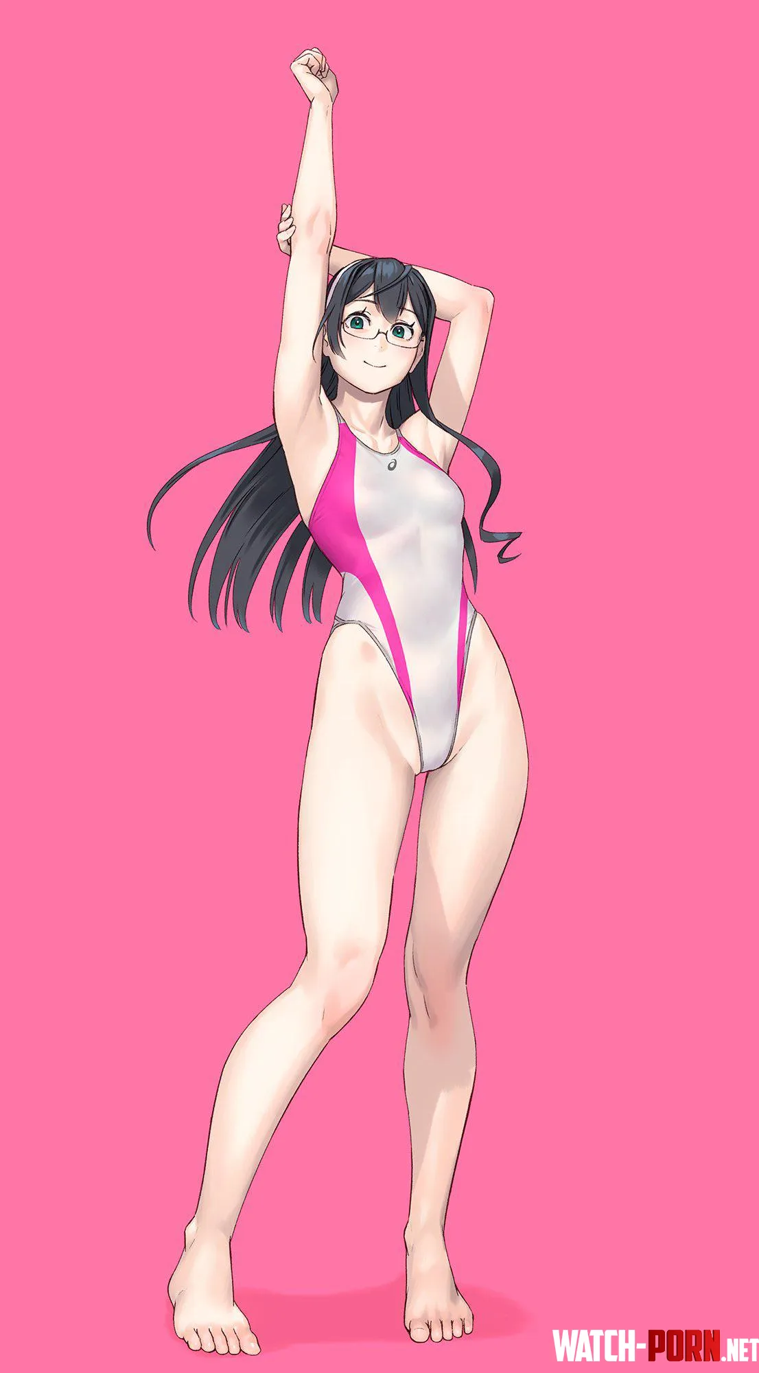 Competition Swimsuit Ooyodo Yuuji KanColle by llamanatee