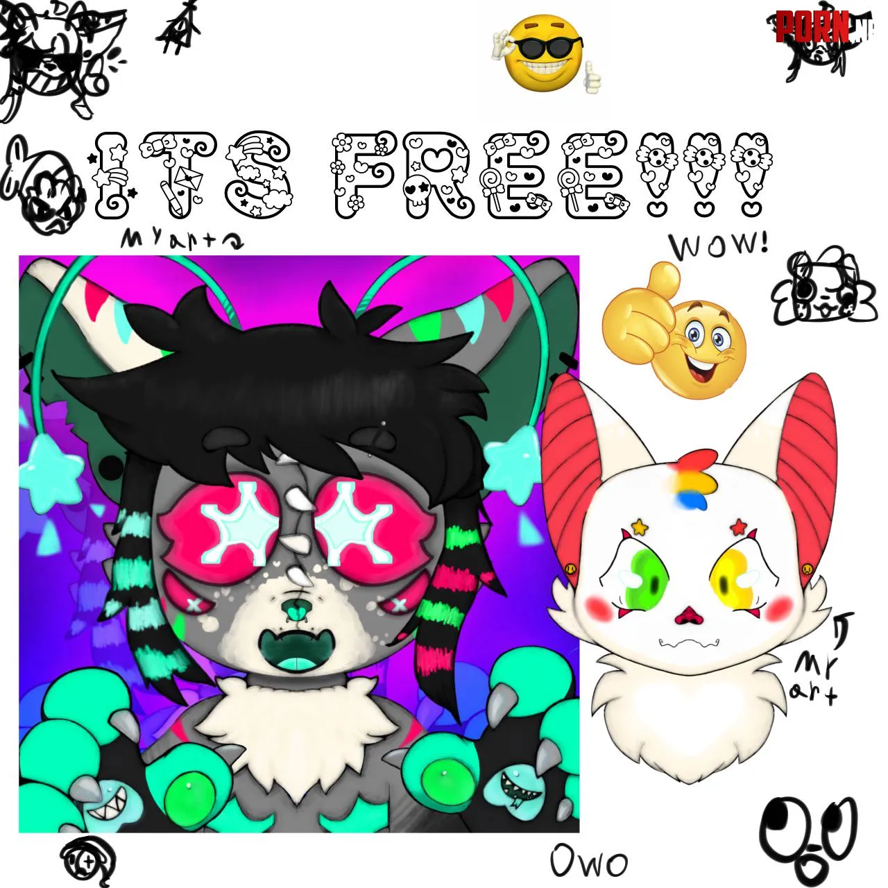 ILL DRAW A HEADSHOT OF YOUR SONA FOR FREE graphic design is my passion clearly by Dog_bat3