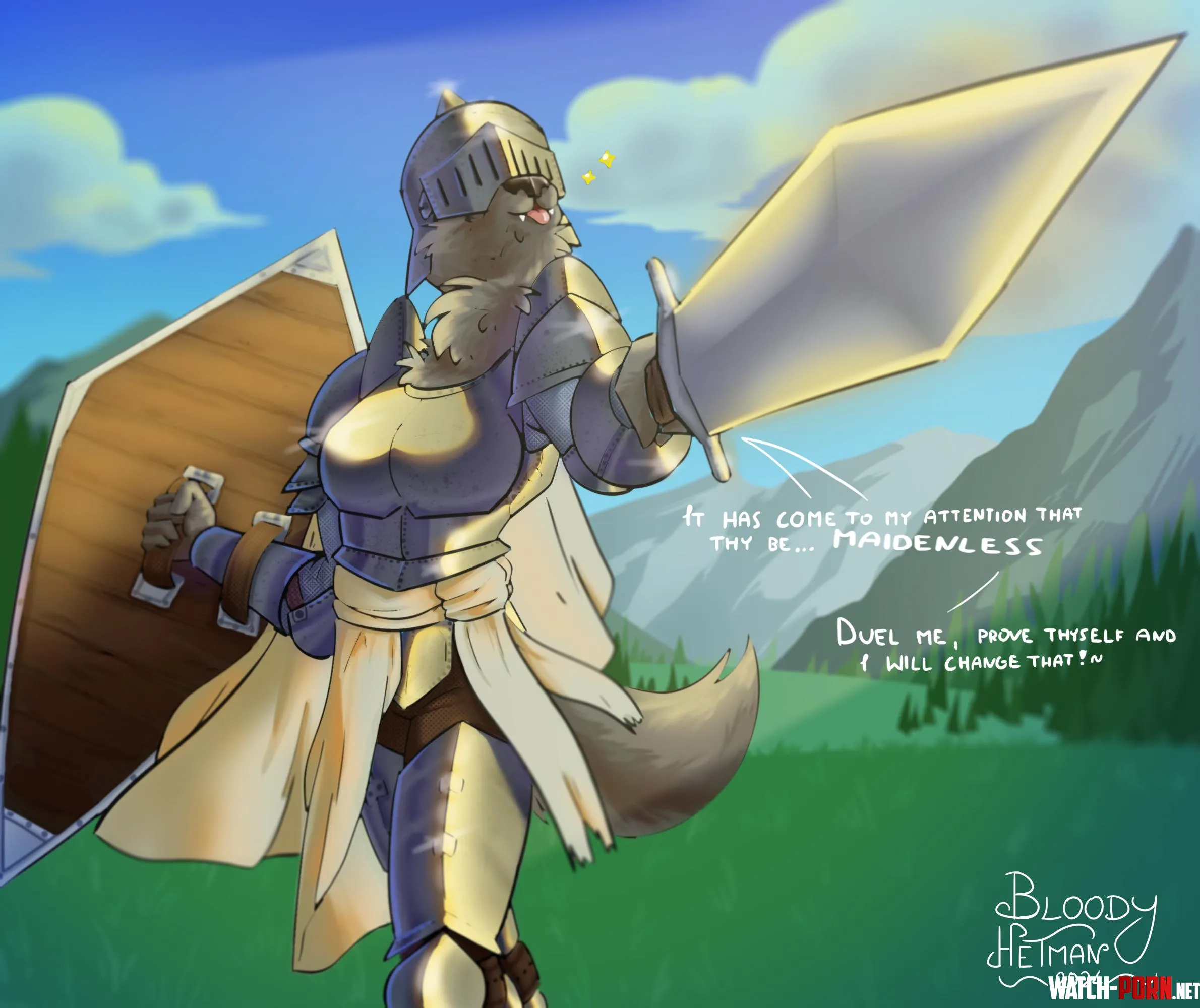 Wolf knight art by me by BloodyHetman