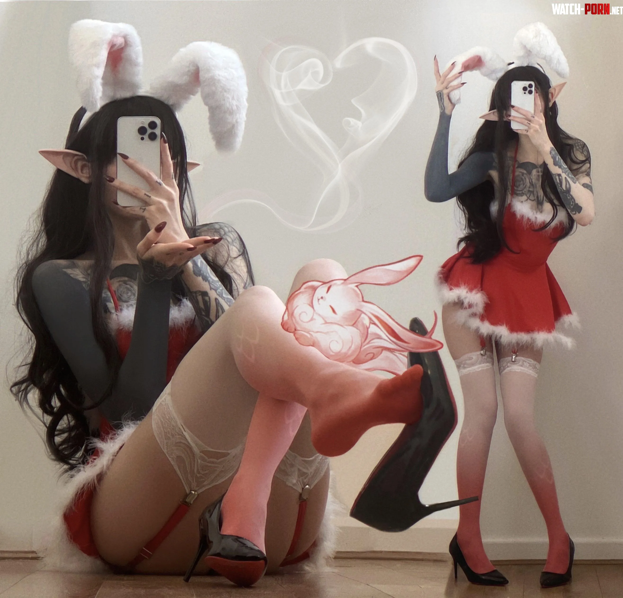 Christmas Bunny Lingsha by LunaraFawn by Ce_Luna